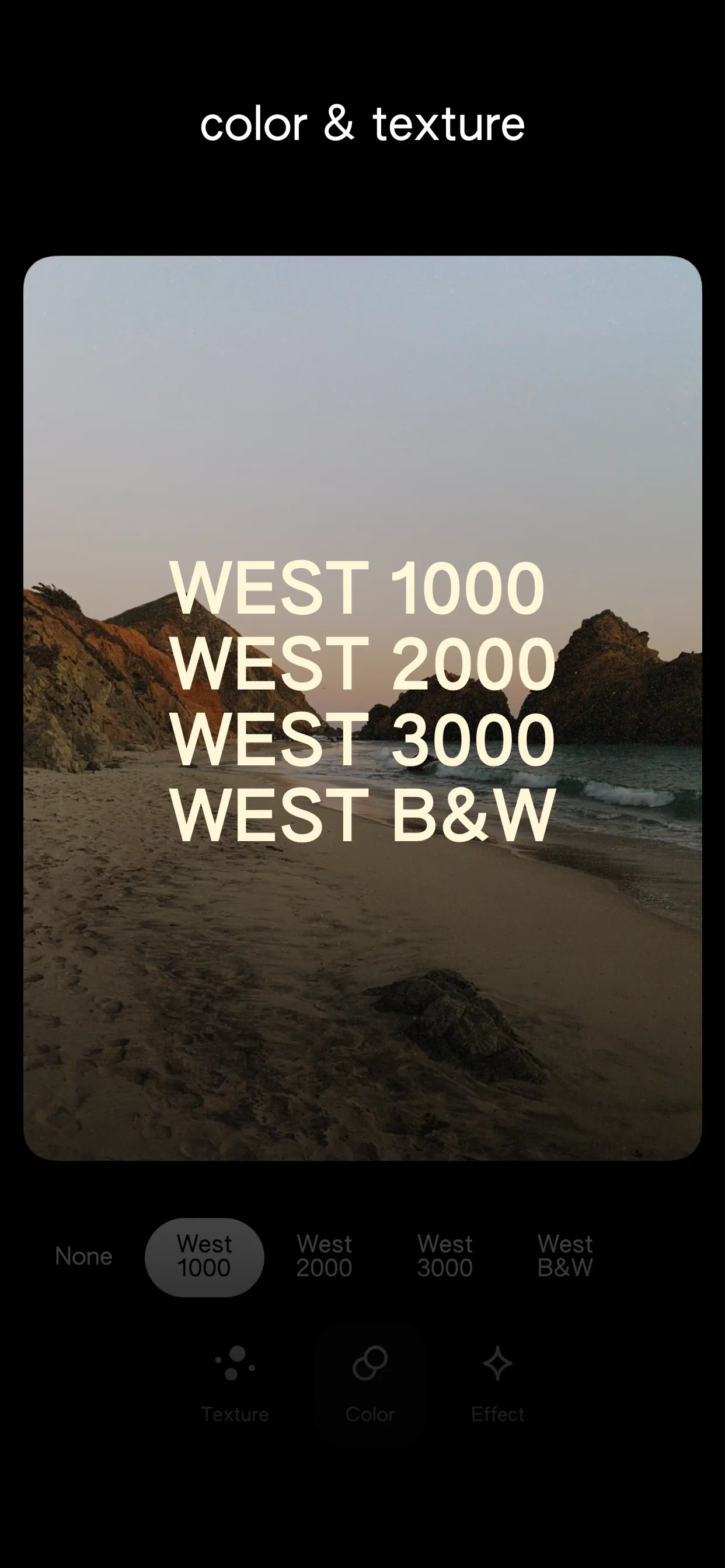 WEST: film & effects iphone screenshot 2