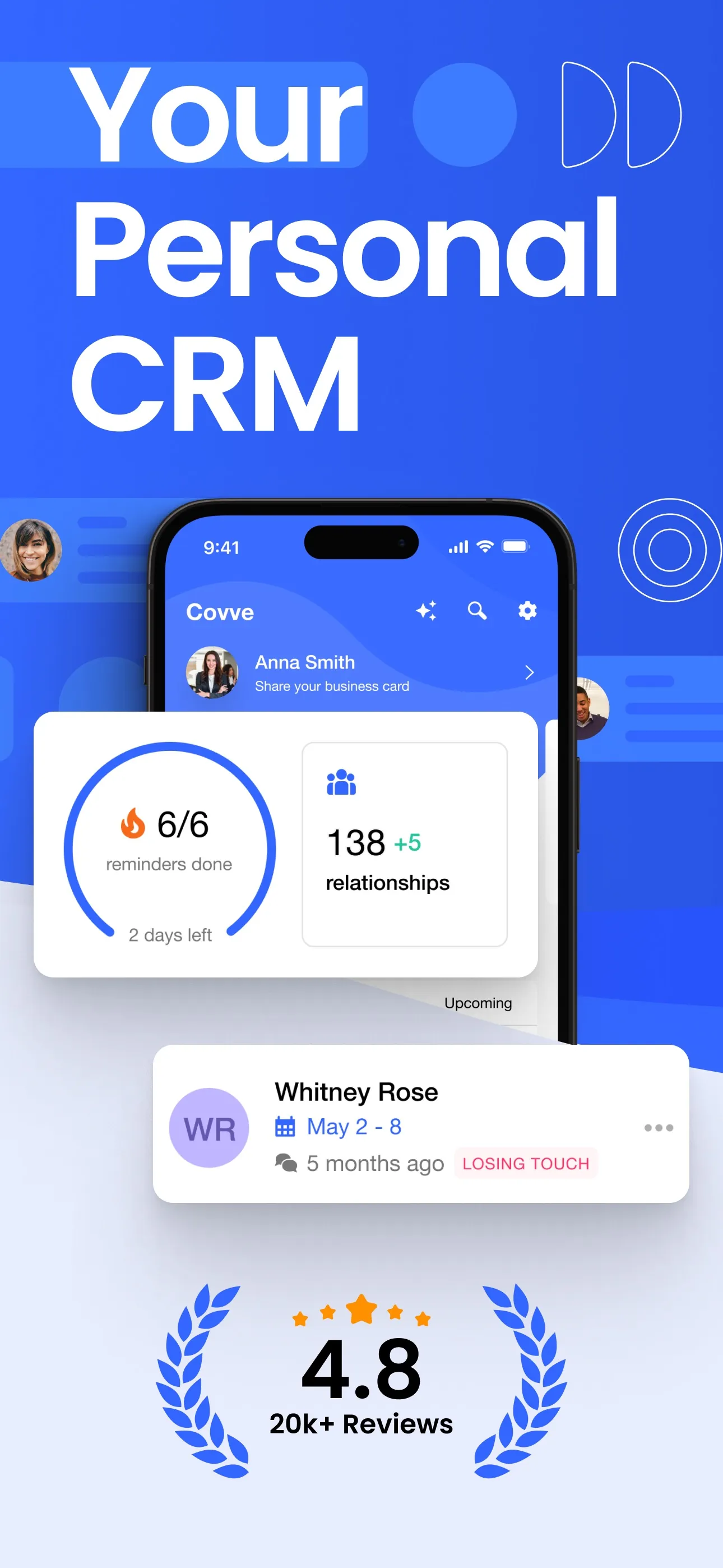 Covve CRM Manage your contacts iphone screenshot 1
