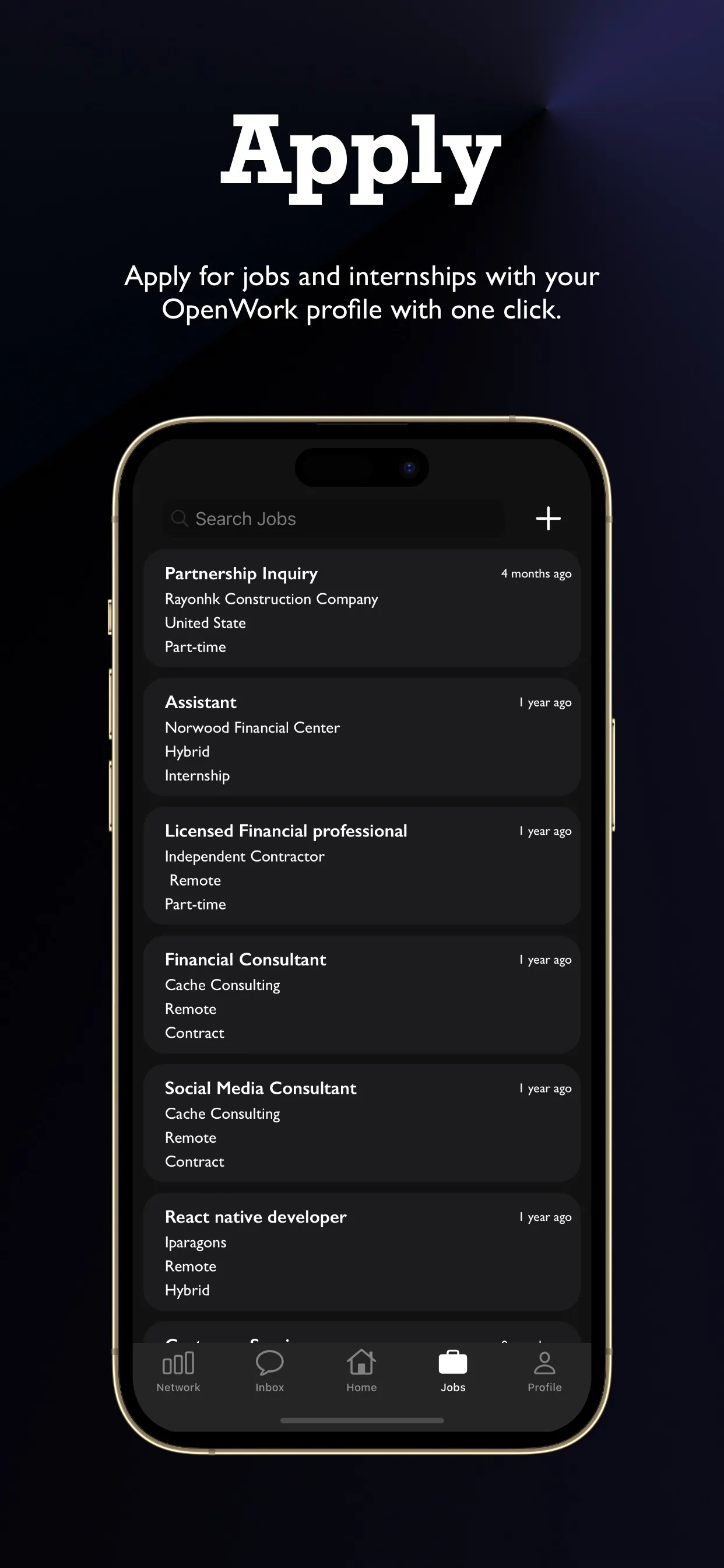 OpenWork: Network & Job Search iphone screenshot 5