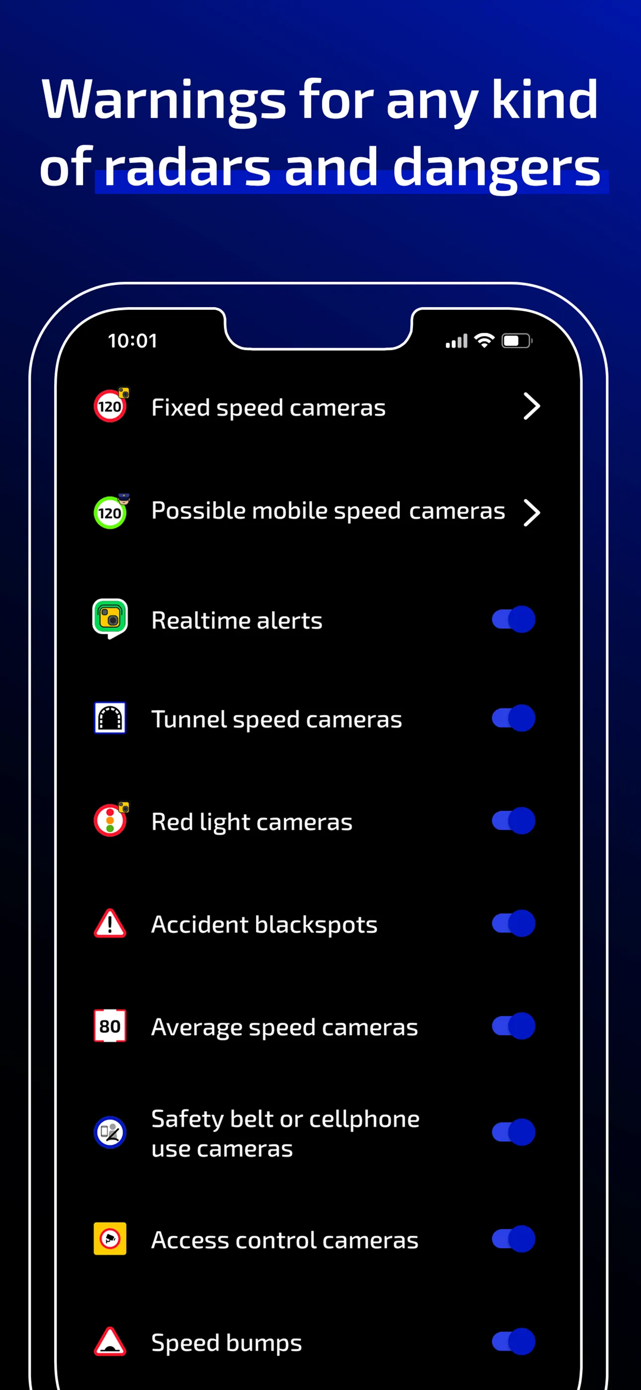 Radarbot: Speed Cameras | GPS iphone screenshot 9