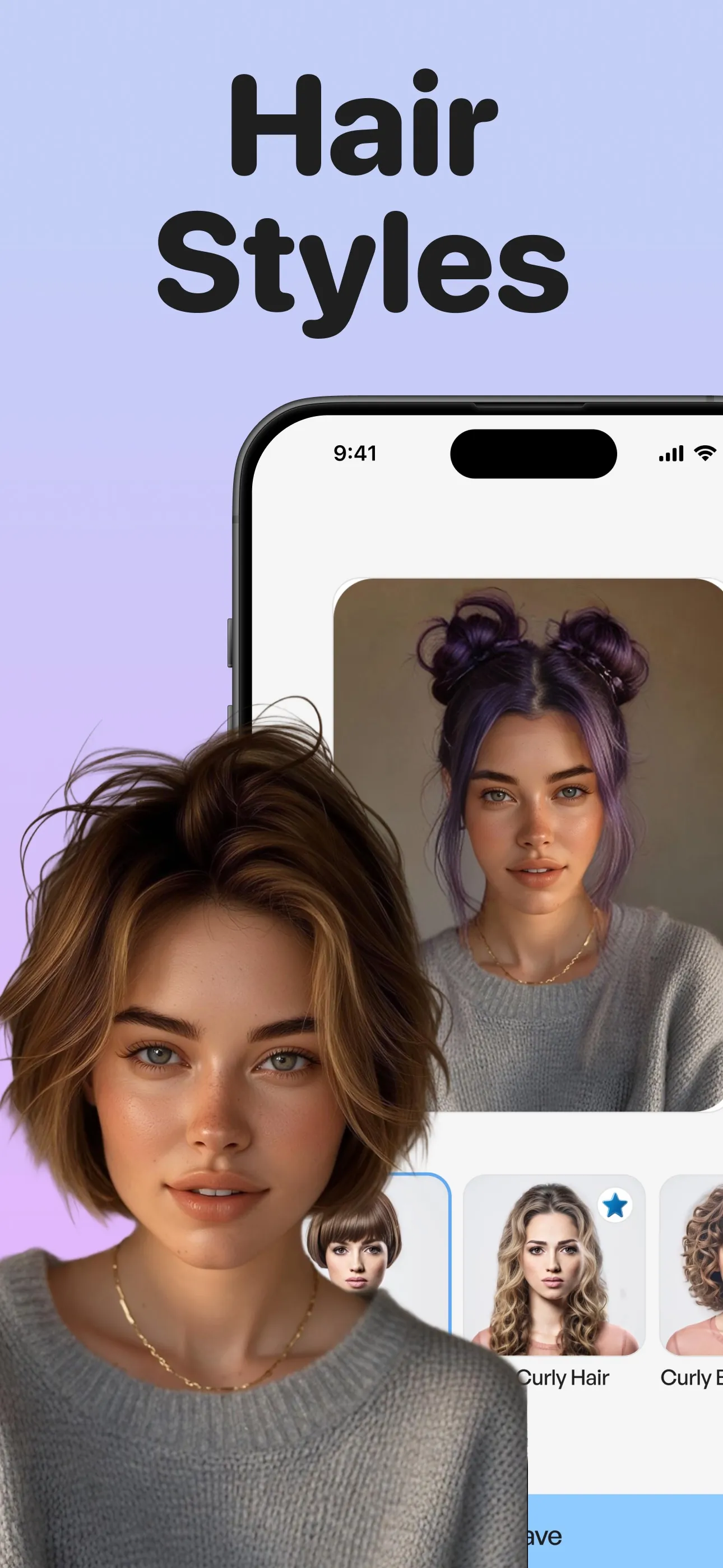 AI Hairstyle Color Changer iphone screenshot 1