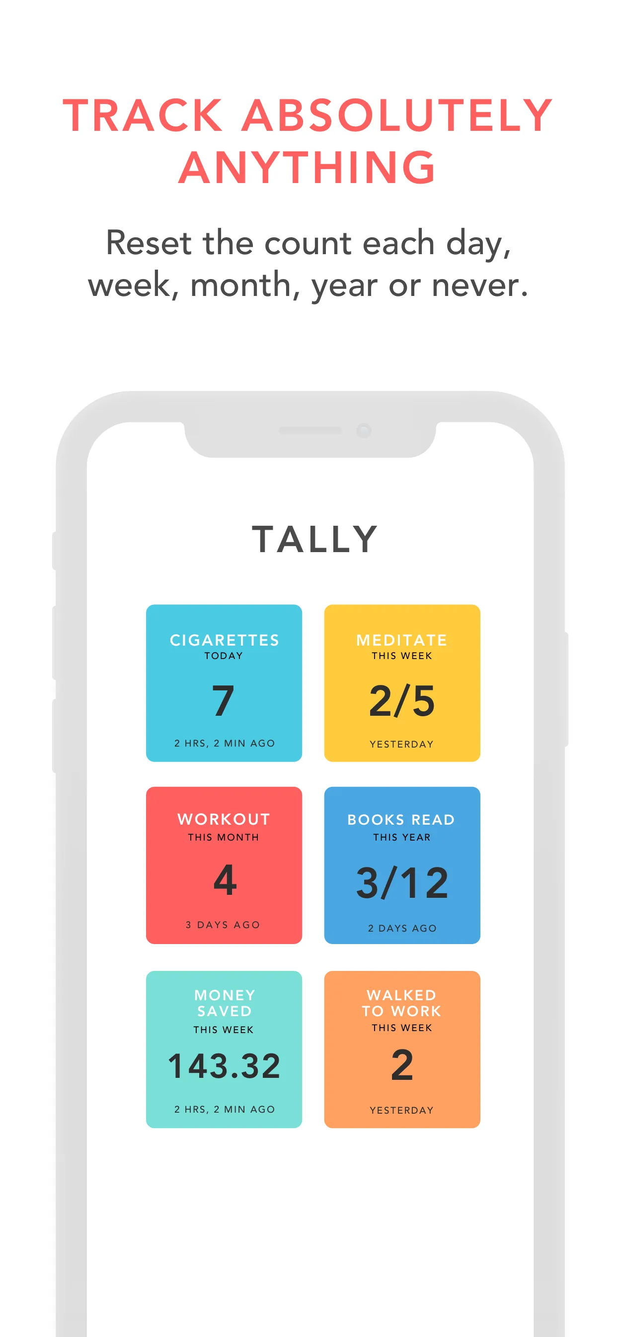 Tally: The Anything Tracker iphone screenshot 4