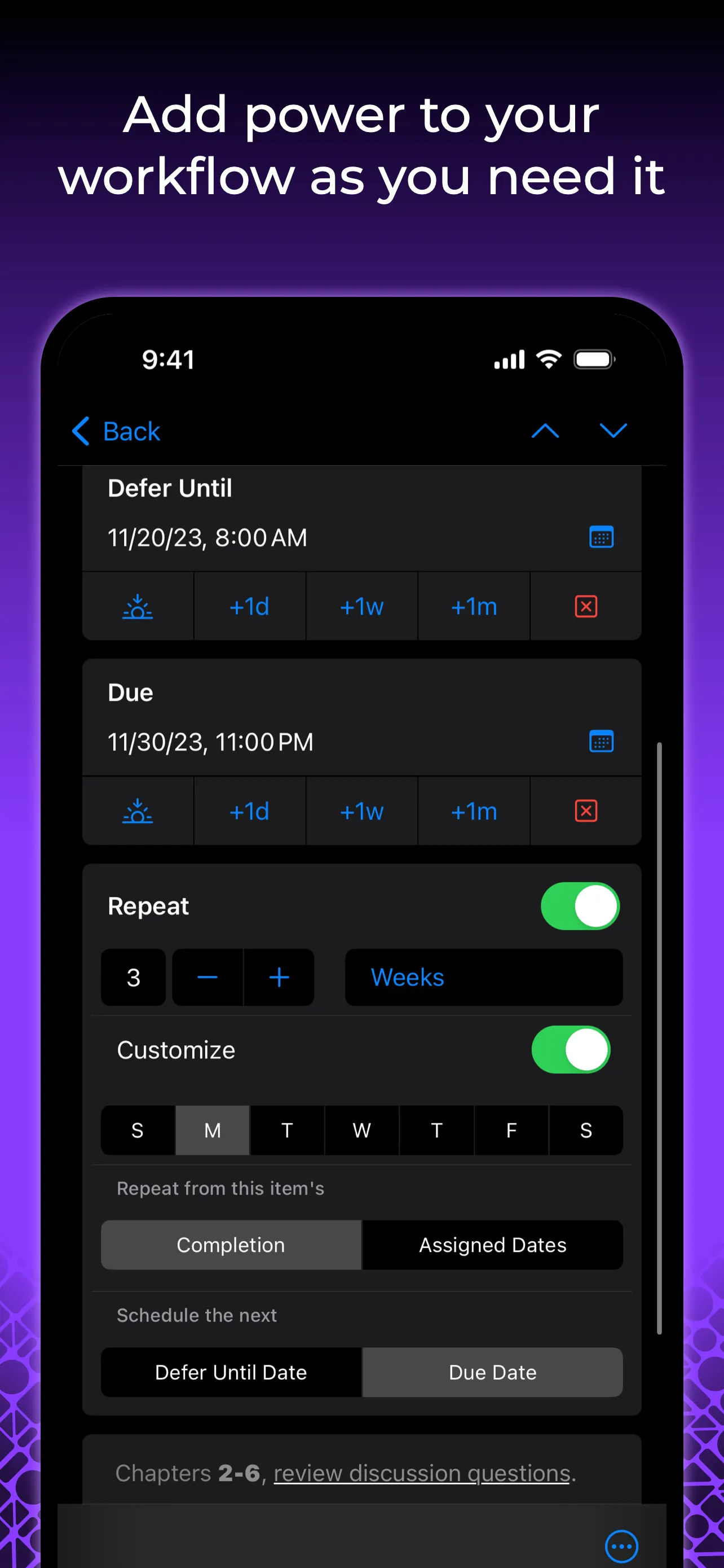 OmniFocus 4 iphone screenshot 5