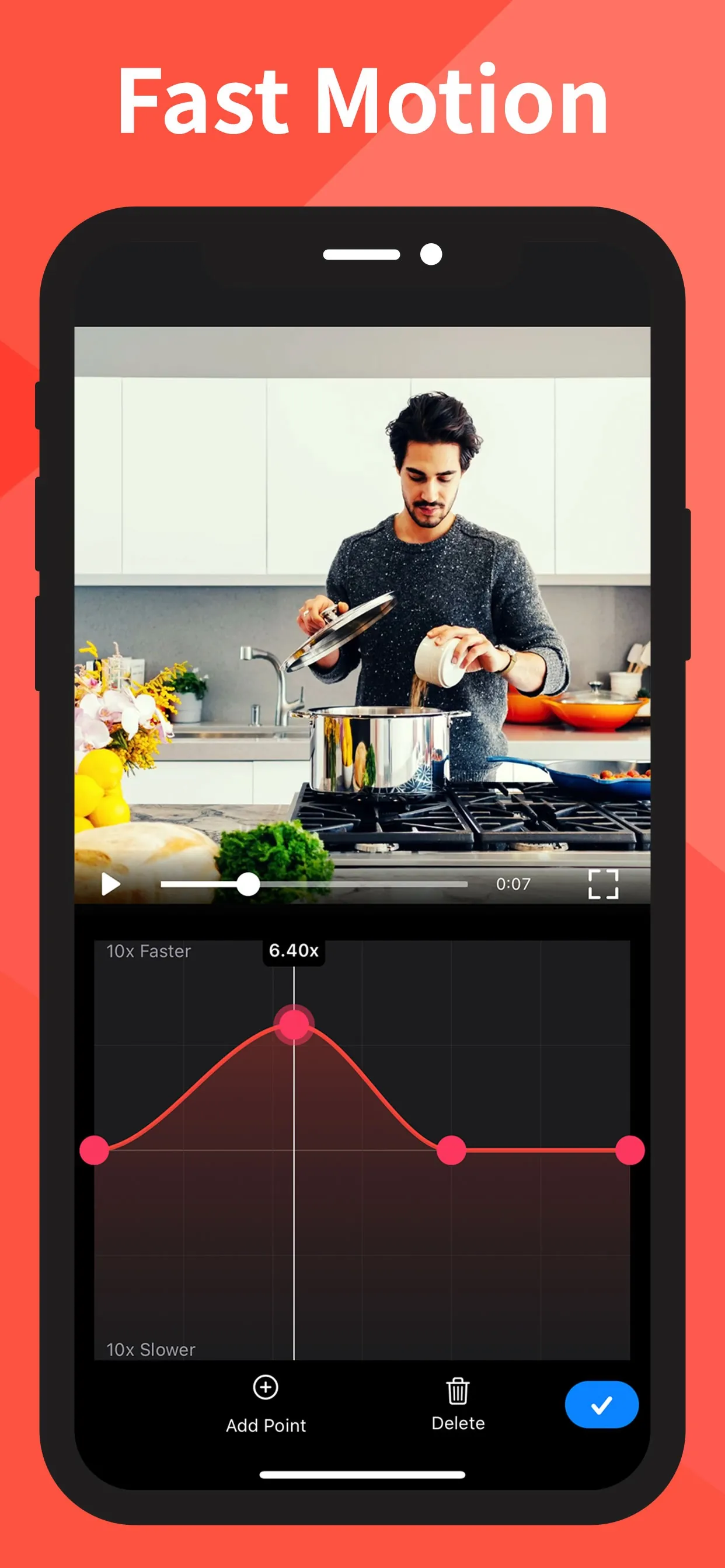 Slow-Fast Motion Video Editor iphone screenshot 2