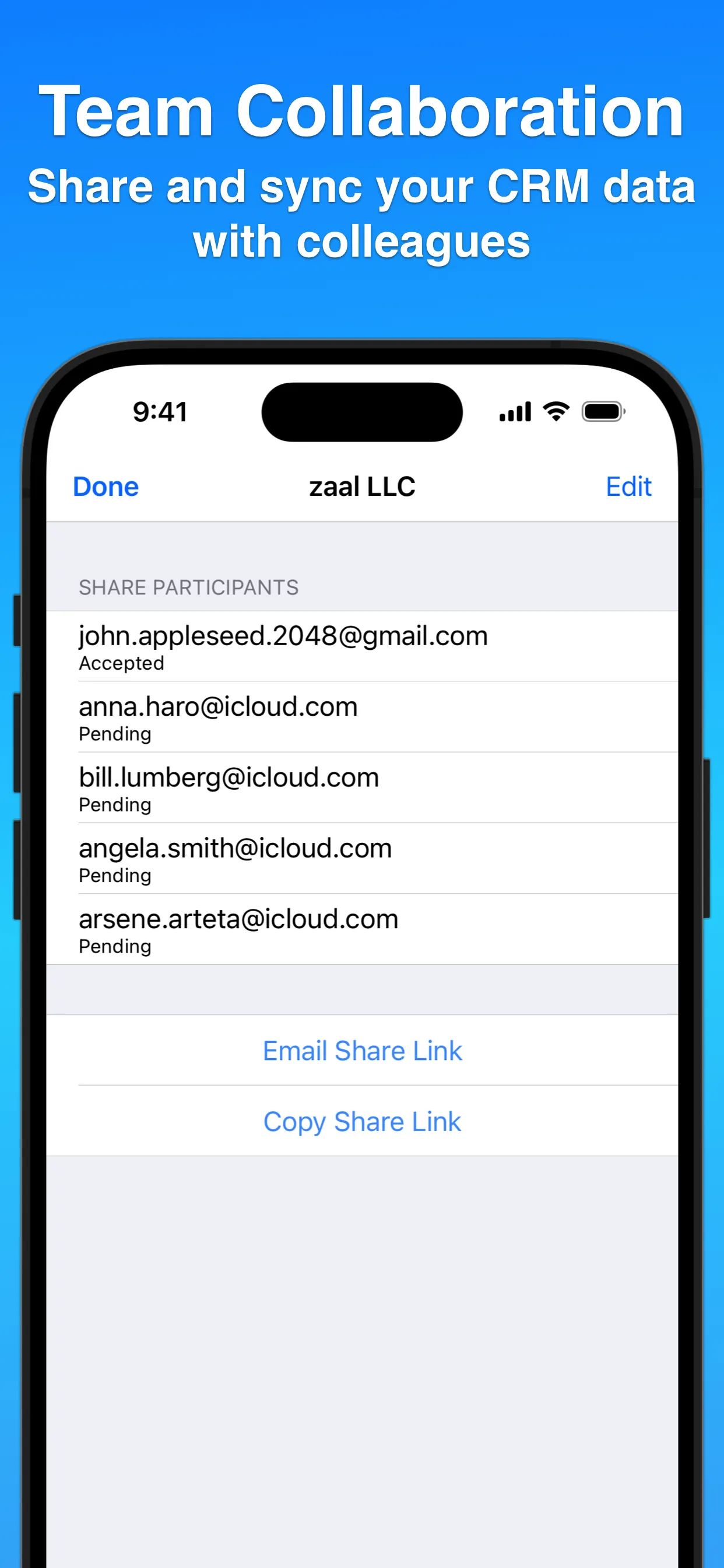 Contacts Journal CRM iphone screenshot 11