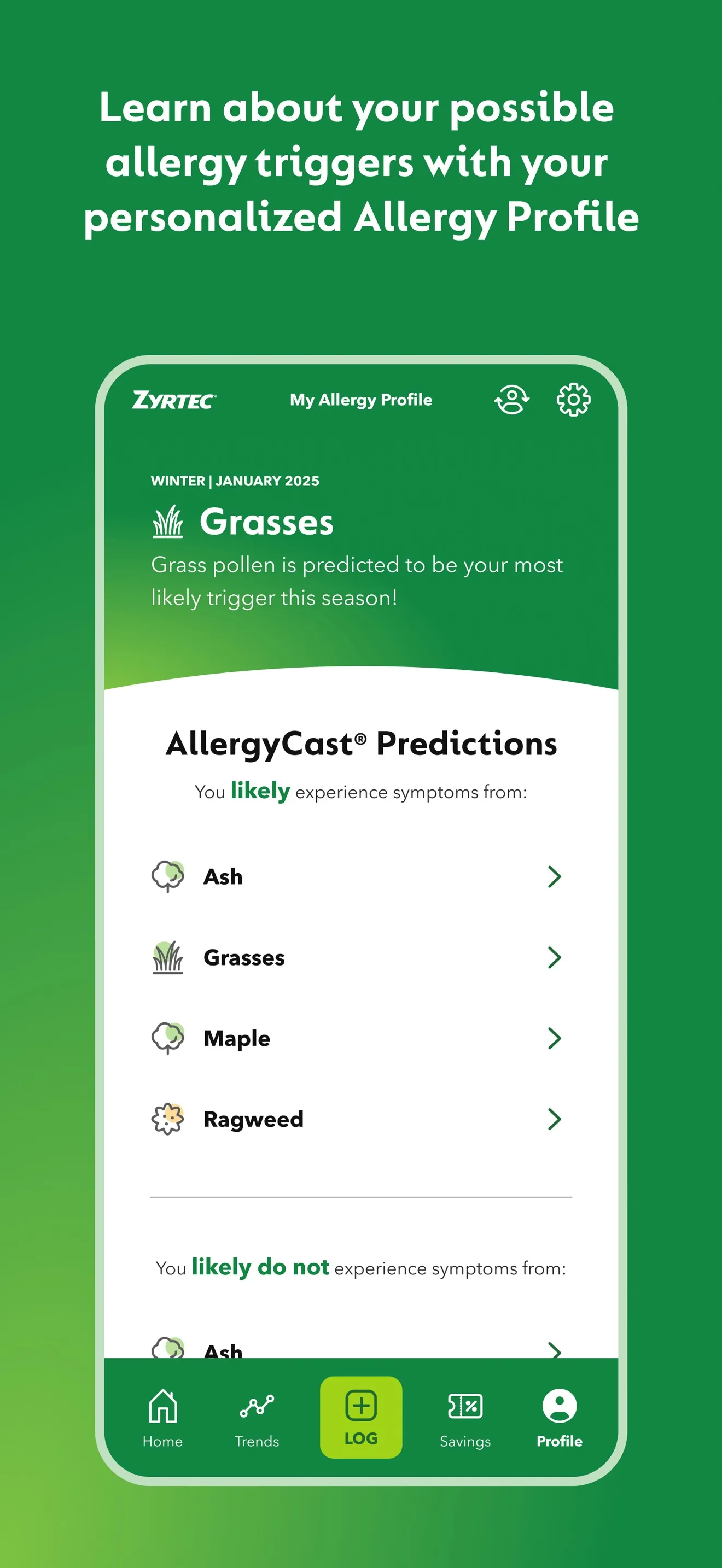 ZYRTEC® ALLERGYCAST® iphone screenshot 5