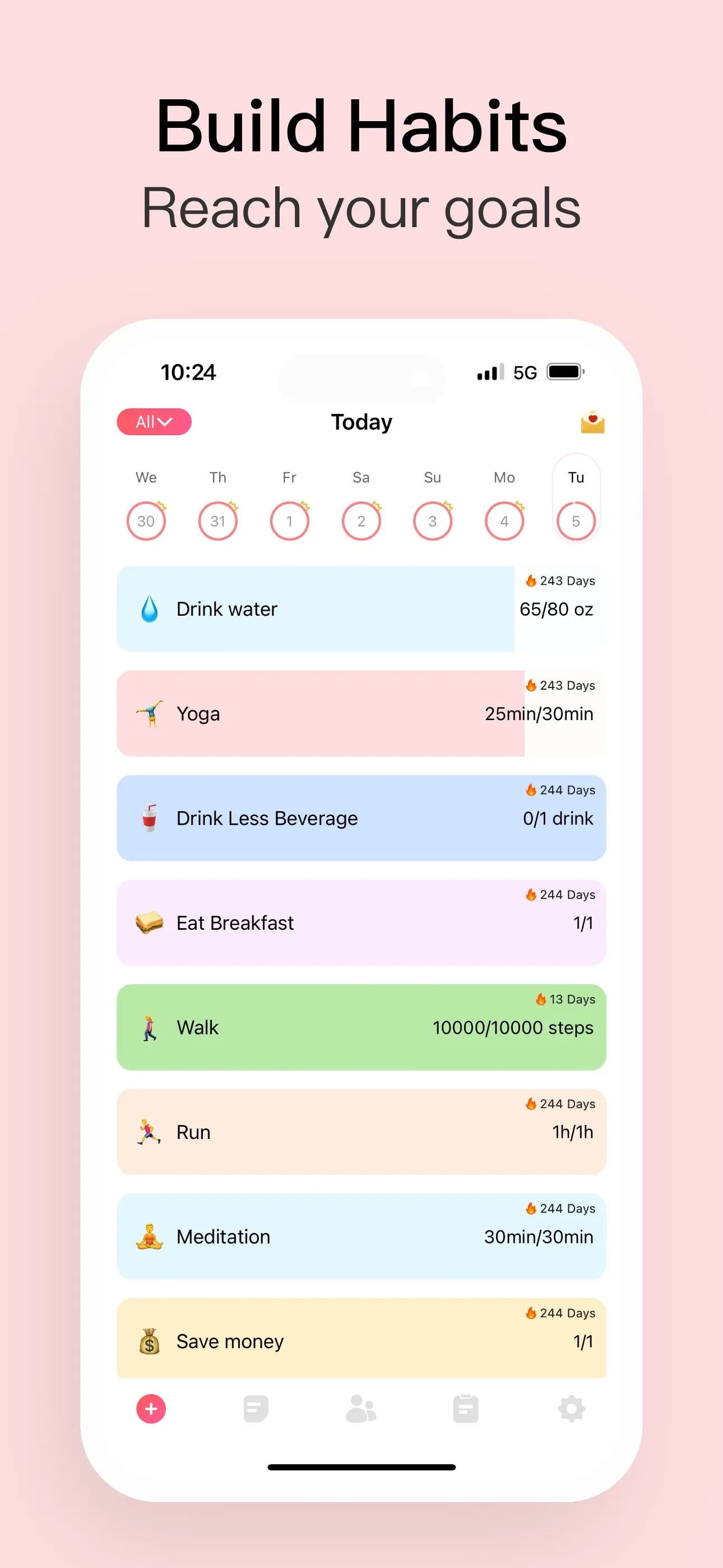 Habit Tracker iphone screenshot 1