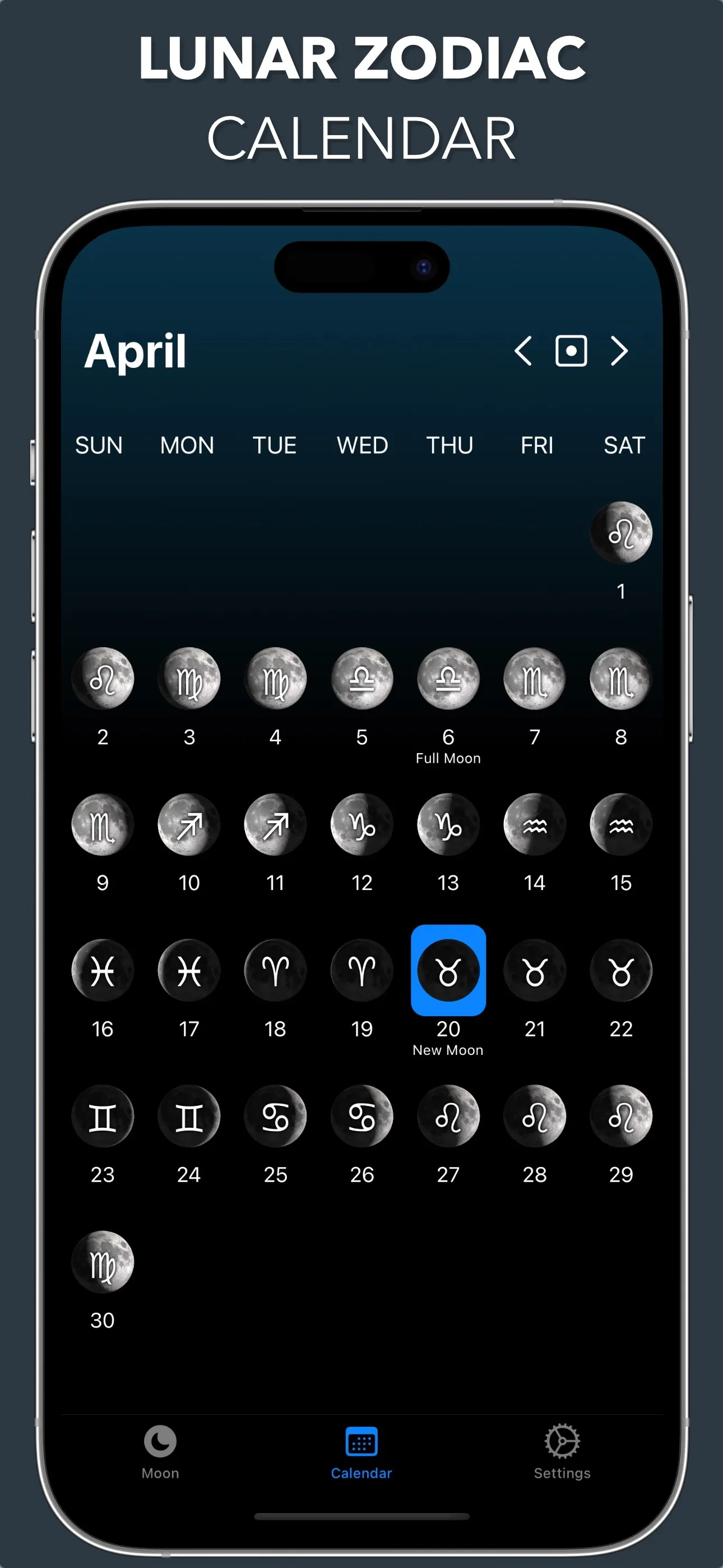 Lunar - Moon Phase & Widget iphone screenshot 6