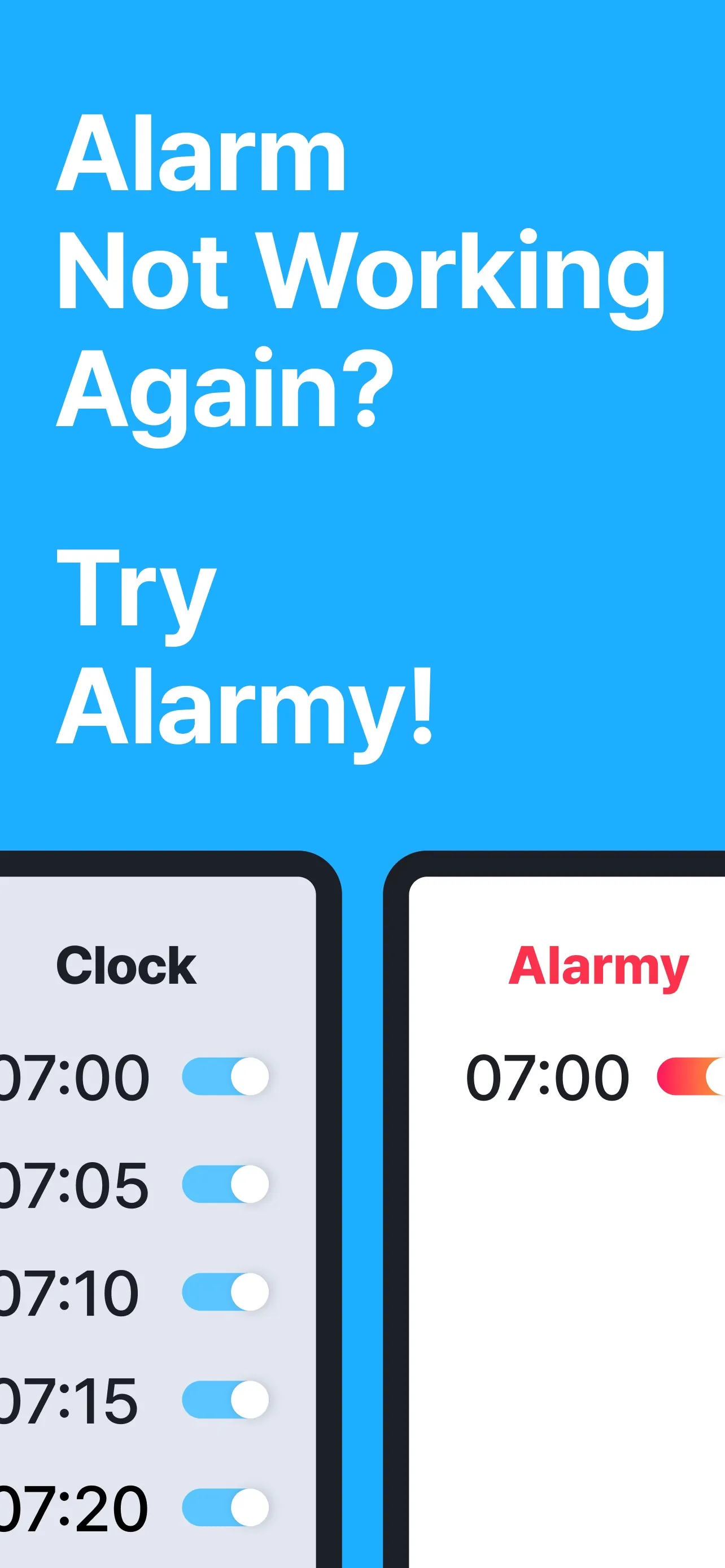 Alarmy: Loud Alarm Clock,Sleep iphone screenshot 1