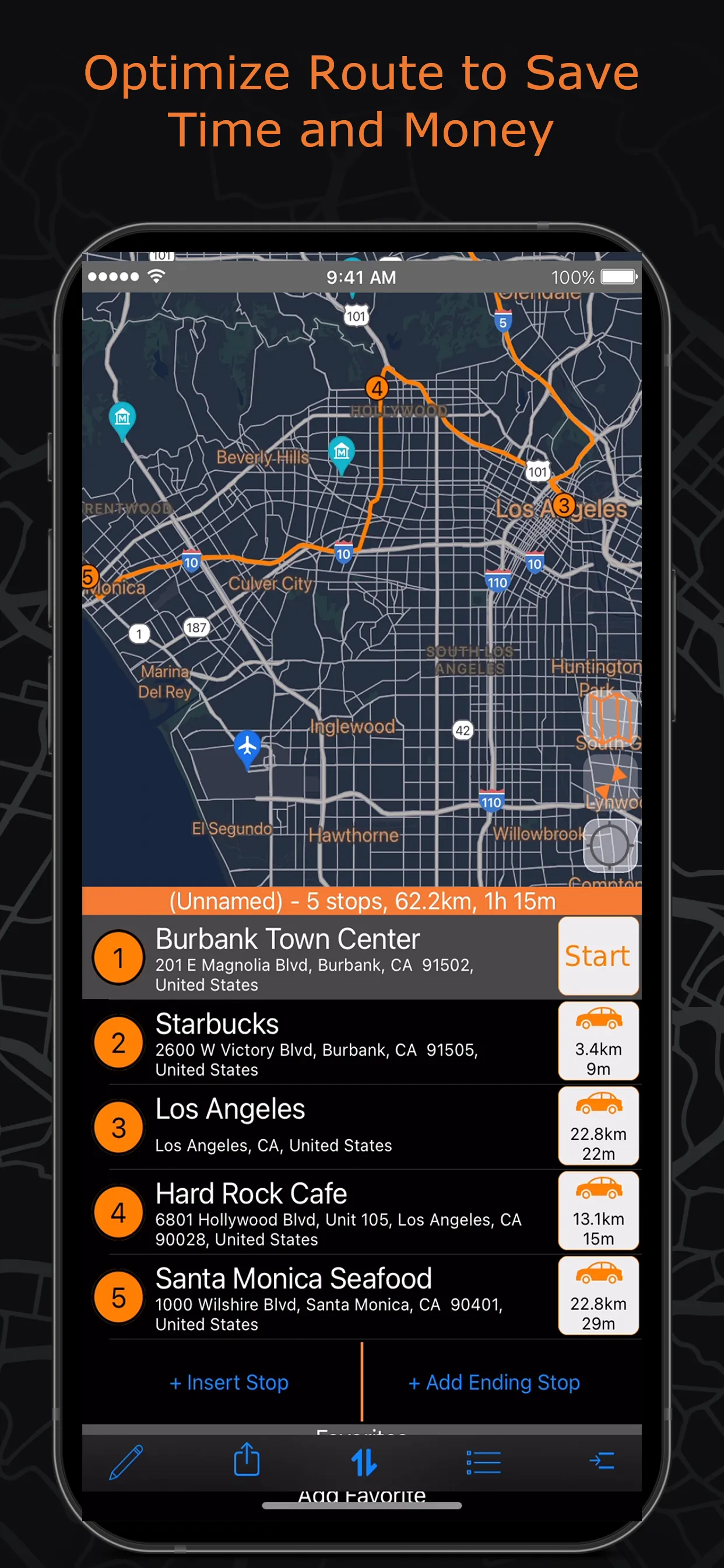PlaceMaker Route Planner iphone screenshot 3