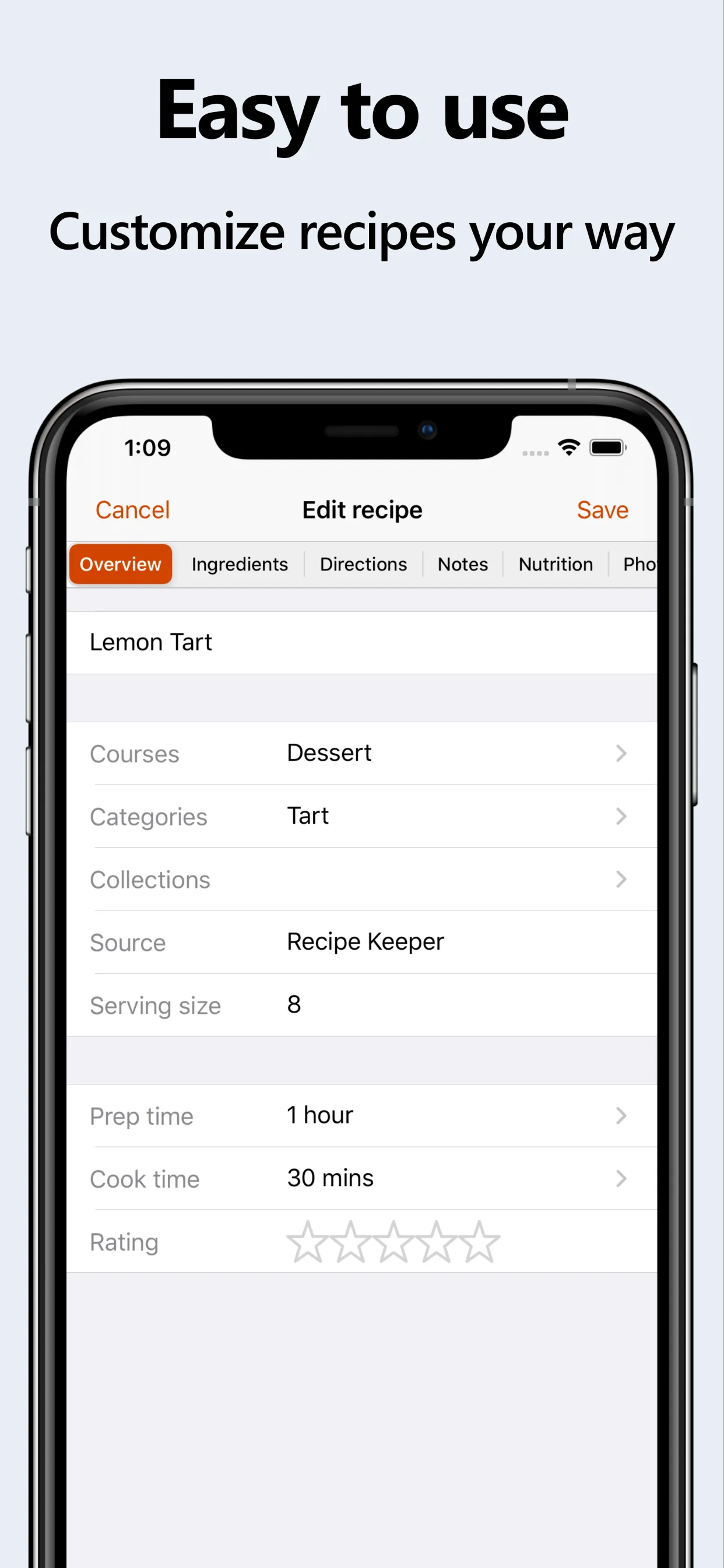 Recipe Keeper iphone screenshot 5