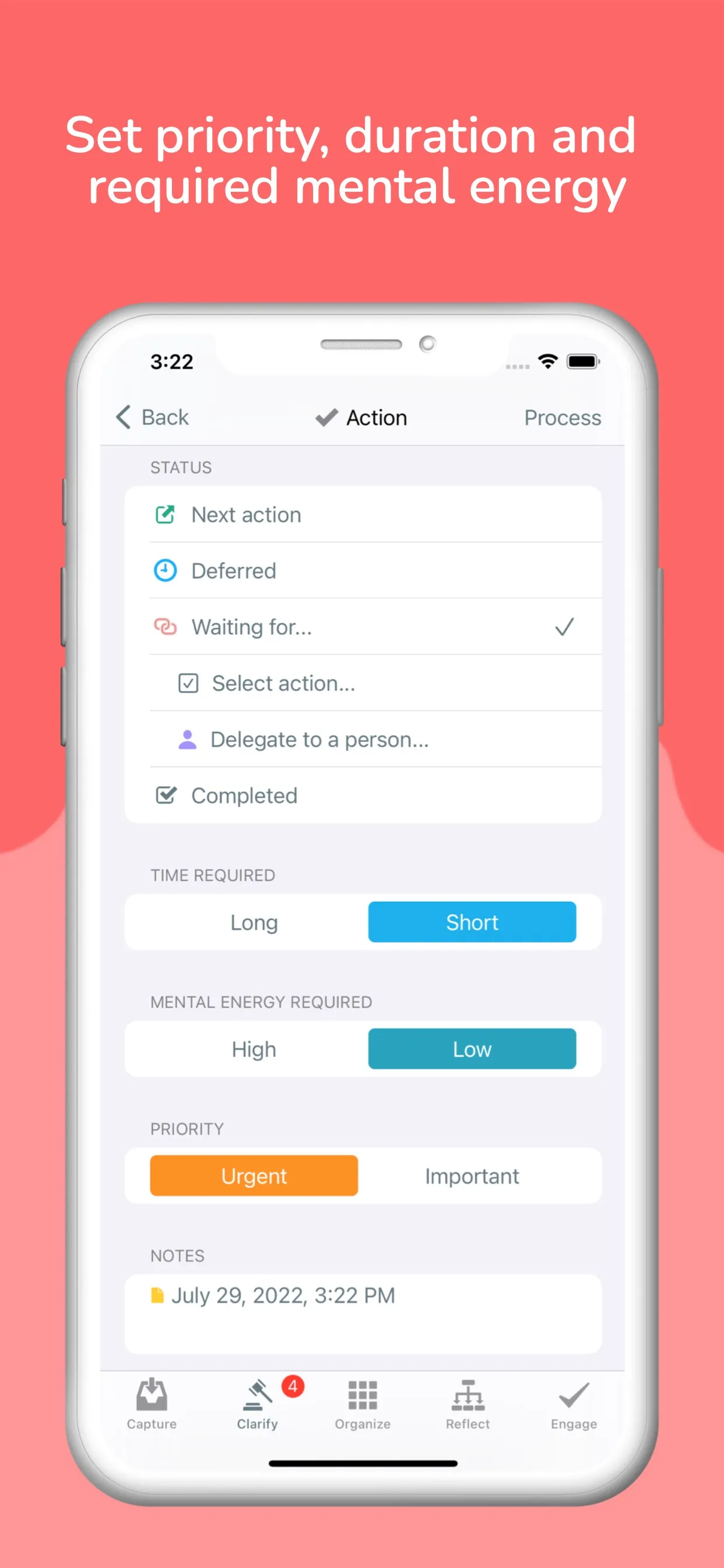 Clair GTD Planner Pro iphone screenshot 3