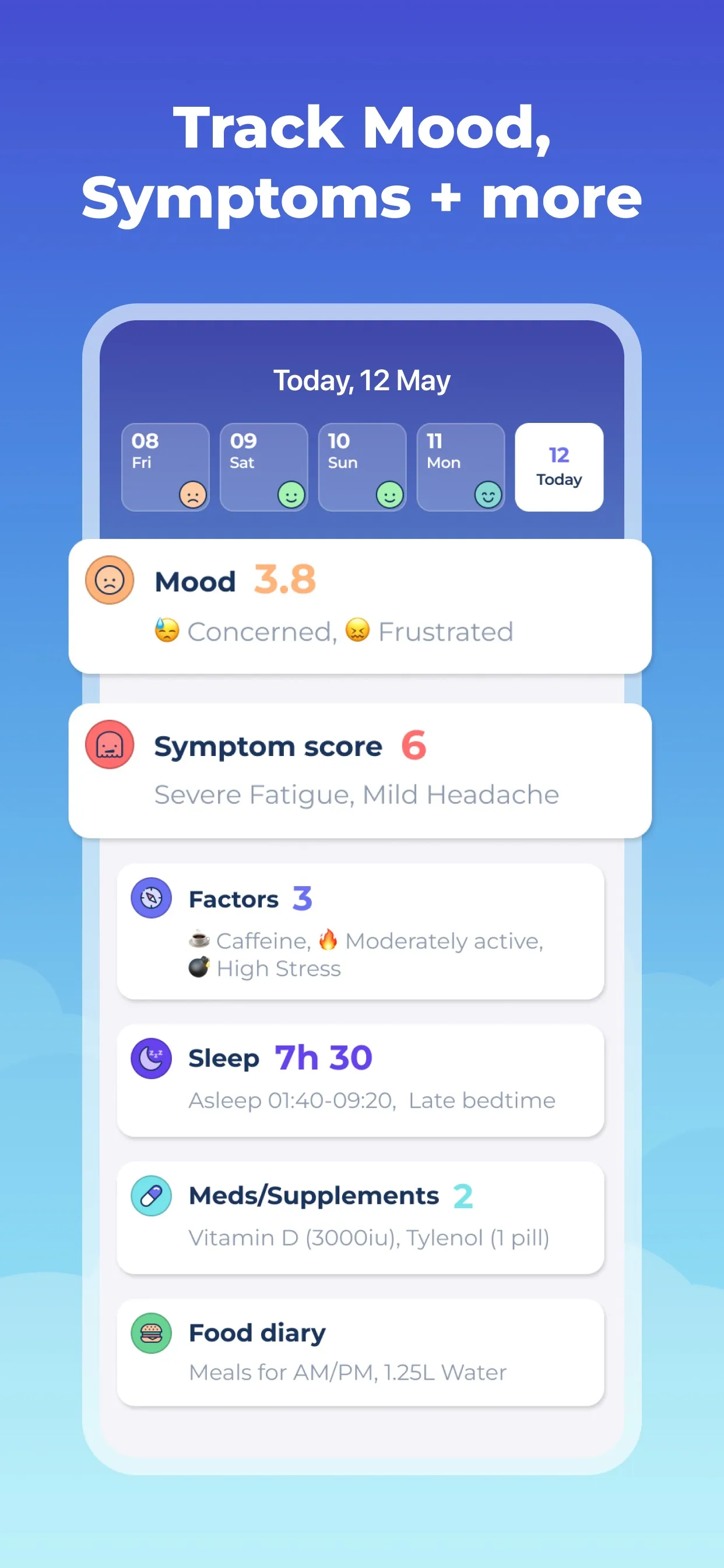 Bearable - Symptom Tracker iphone screenshot 2