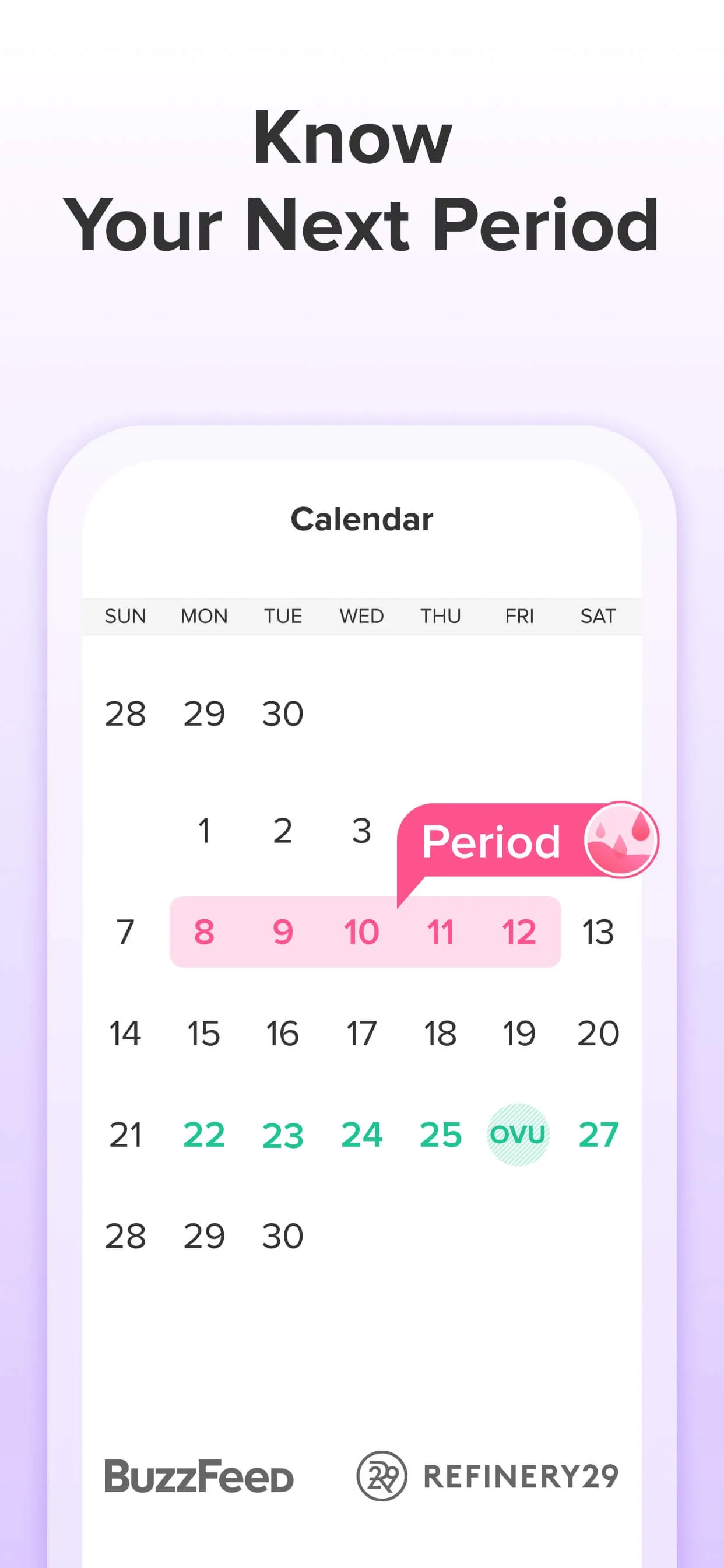 Glow Eve Period Tracker iphone screenshot 2
