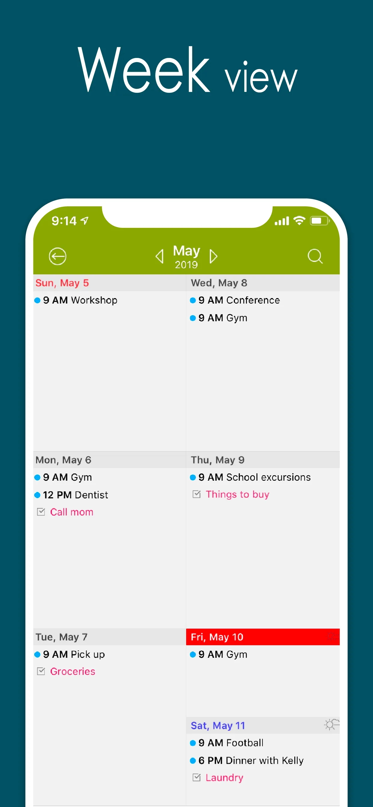 Awesome Calendar iphone screenshot 7