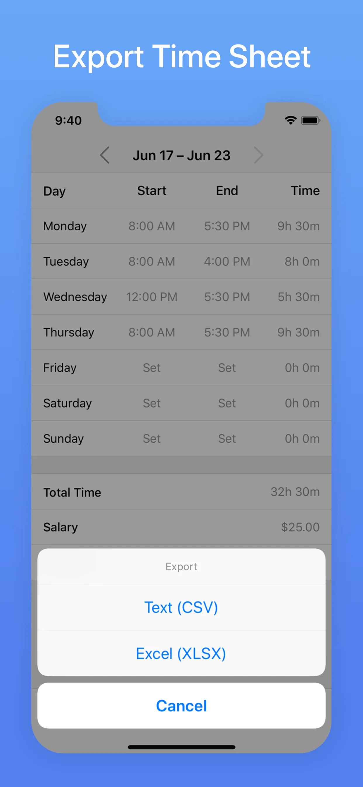 Hours Tracker: Time Calculator iphone screenshot 5