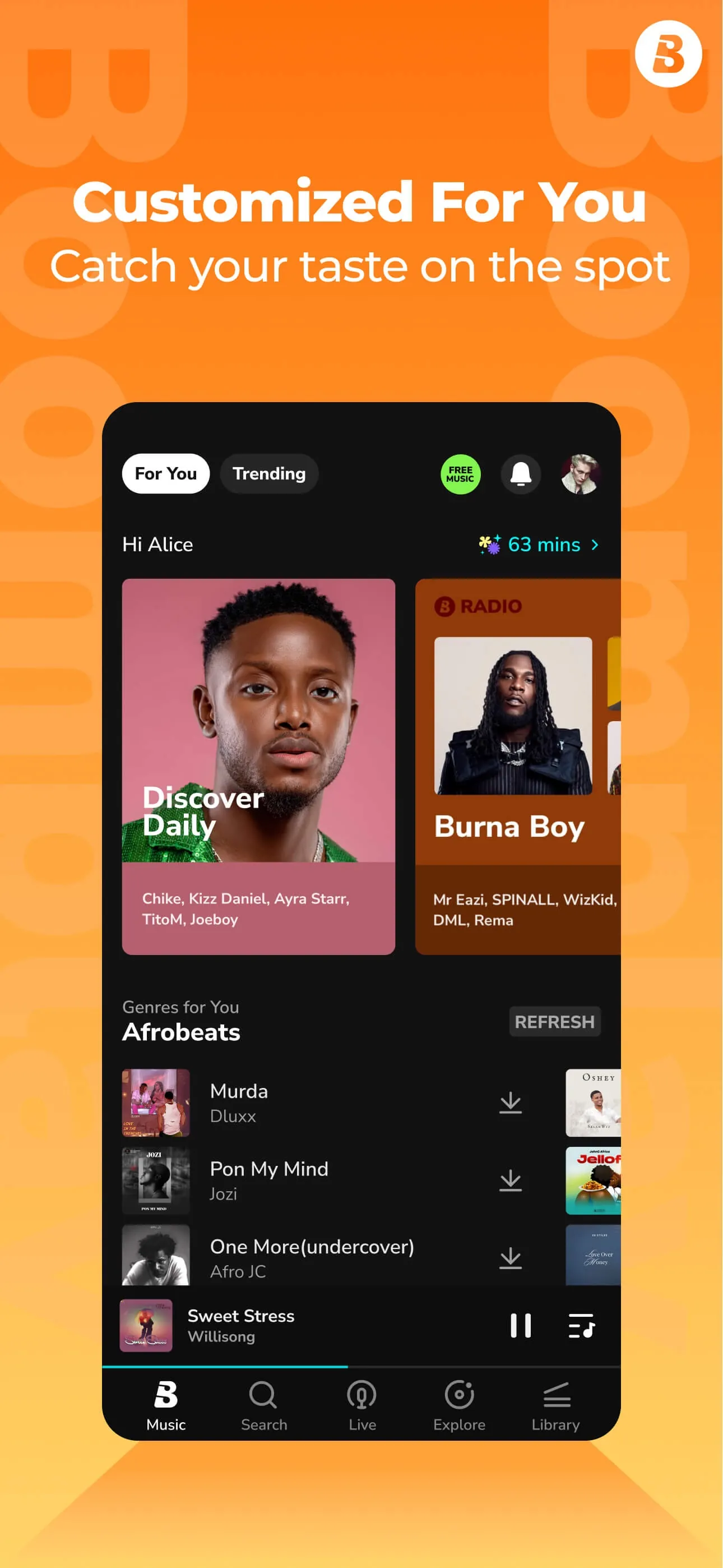 Boomplay: Music & Live Stream iphone screenshot 2
