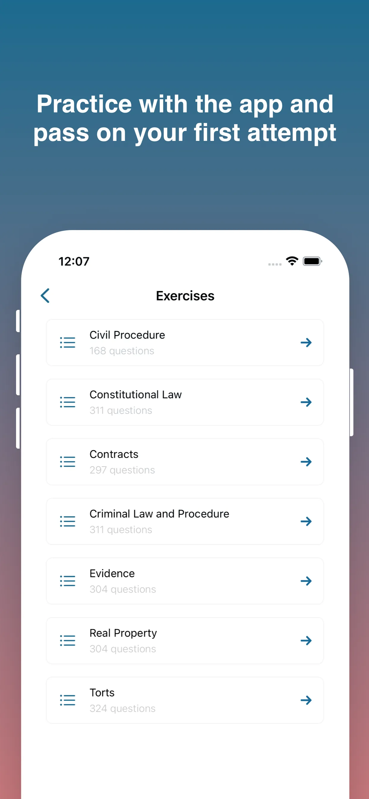 BAR Prep Exam iphone screenshot 4
