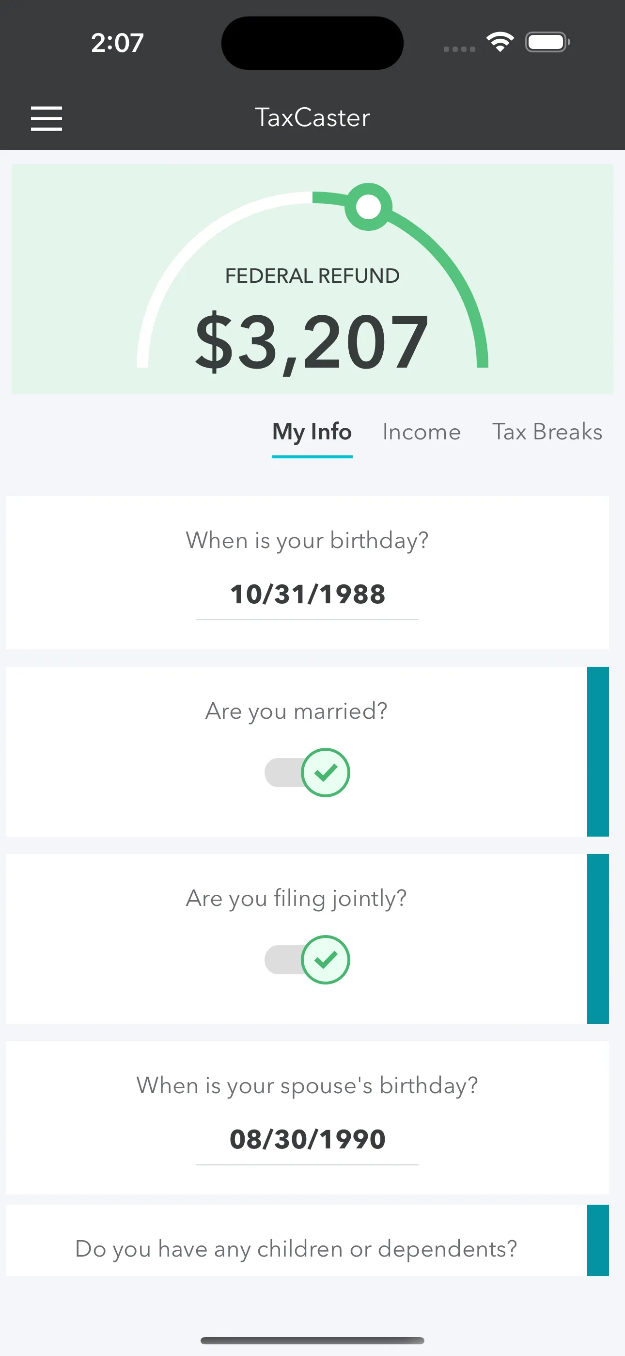 TaxCaster: Tax Calculator iphone screenshot 1