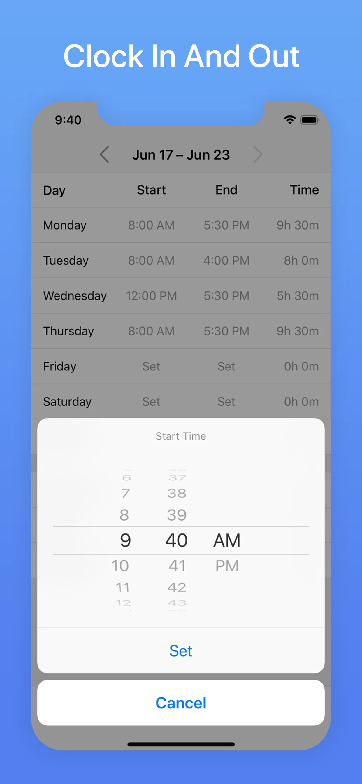 Hours Tracker: Time Calculator iphone screenshot 2