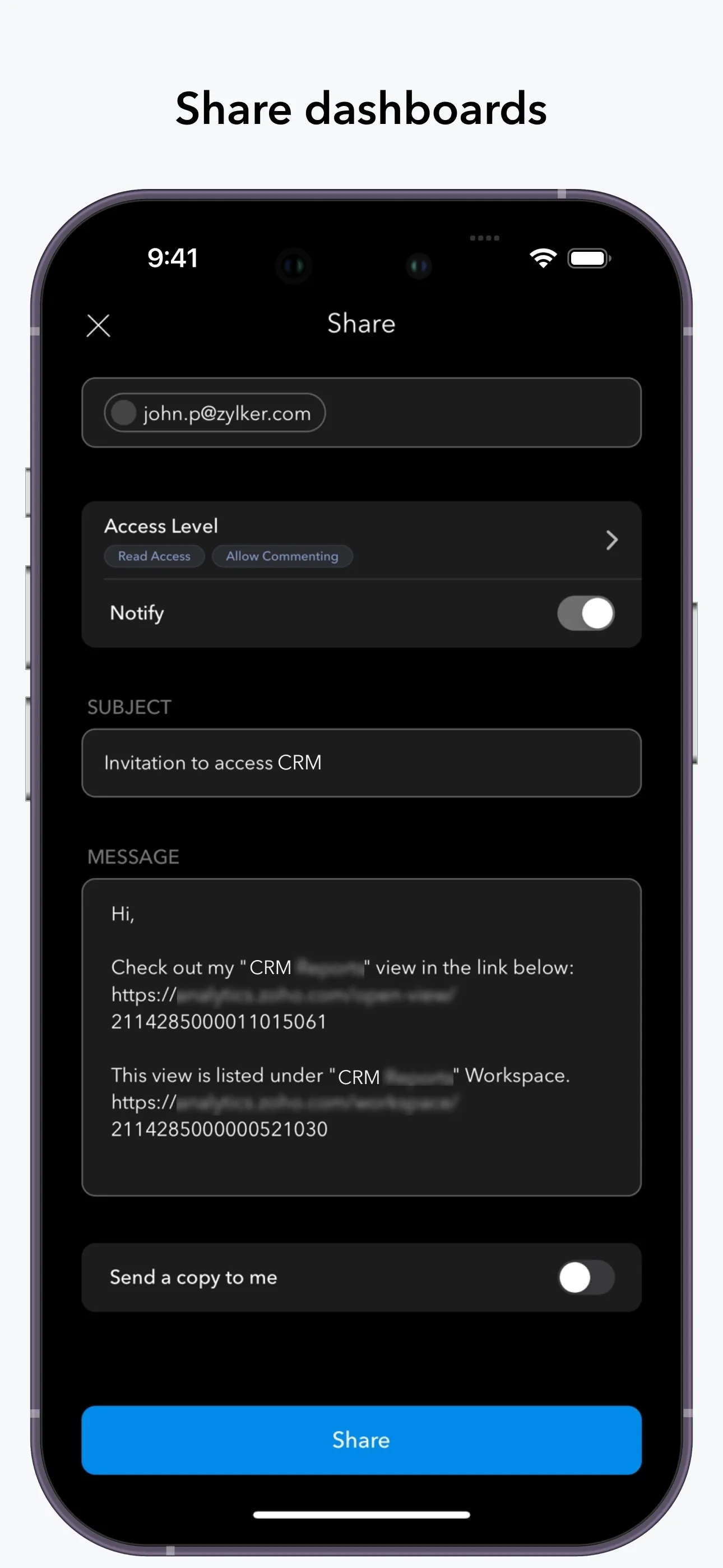 Zoho Analytics - Dashboards iphone screenshot 5