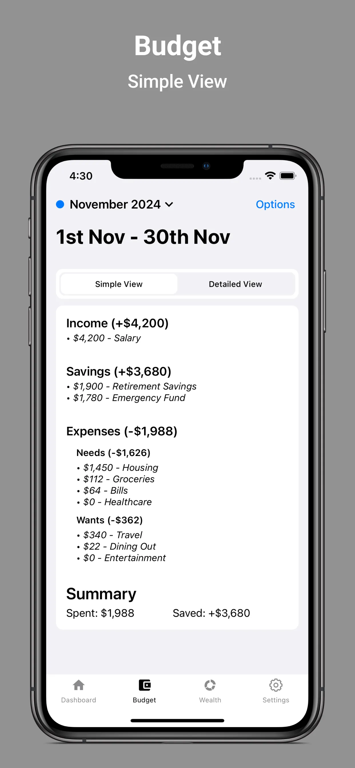 Financial Tracker App iphone screenshot 4