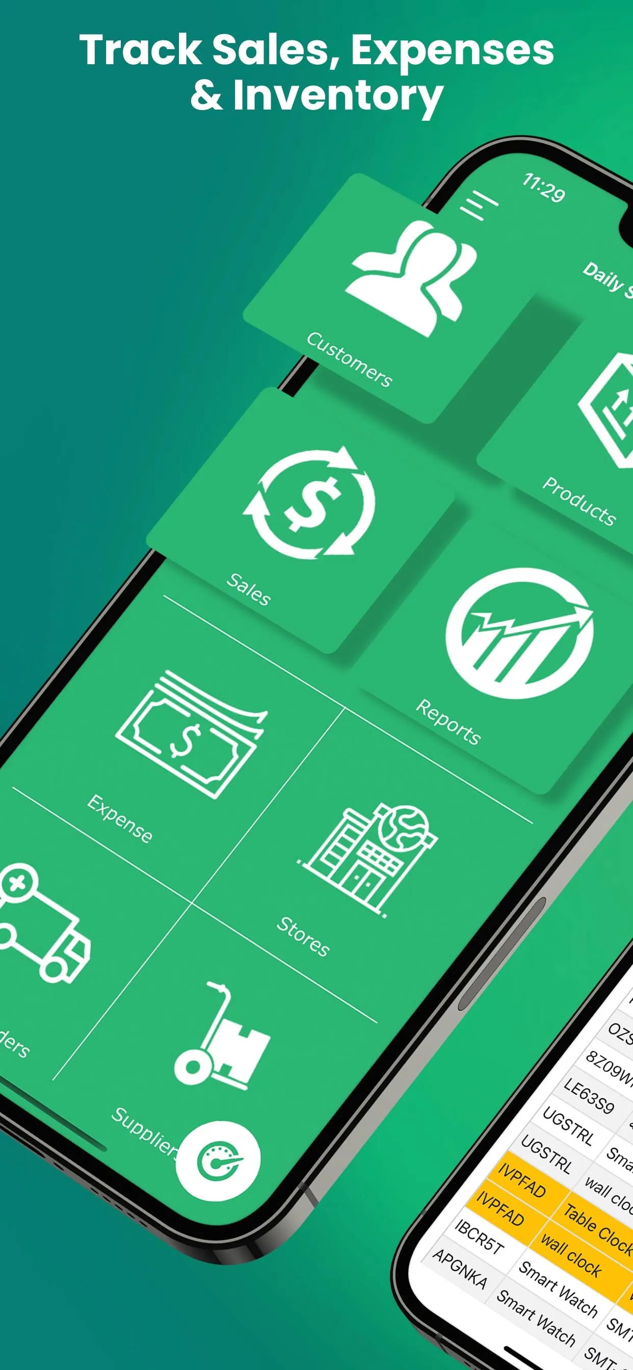 Daily Sales Record - POS, CRM iphone screenshot 1