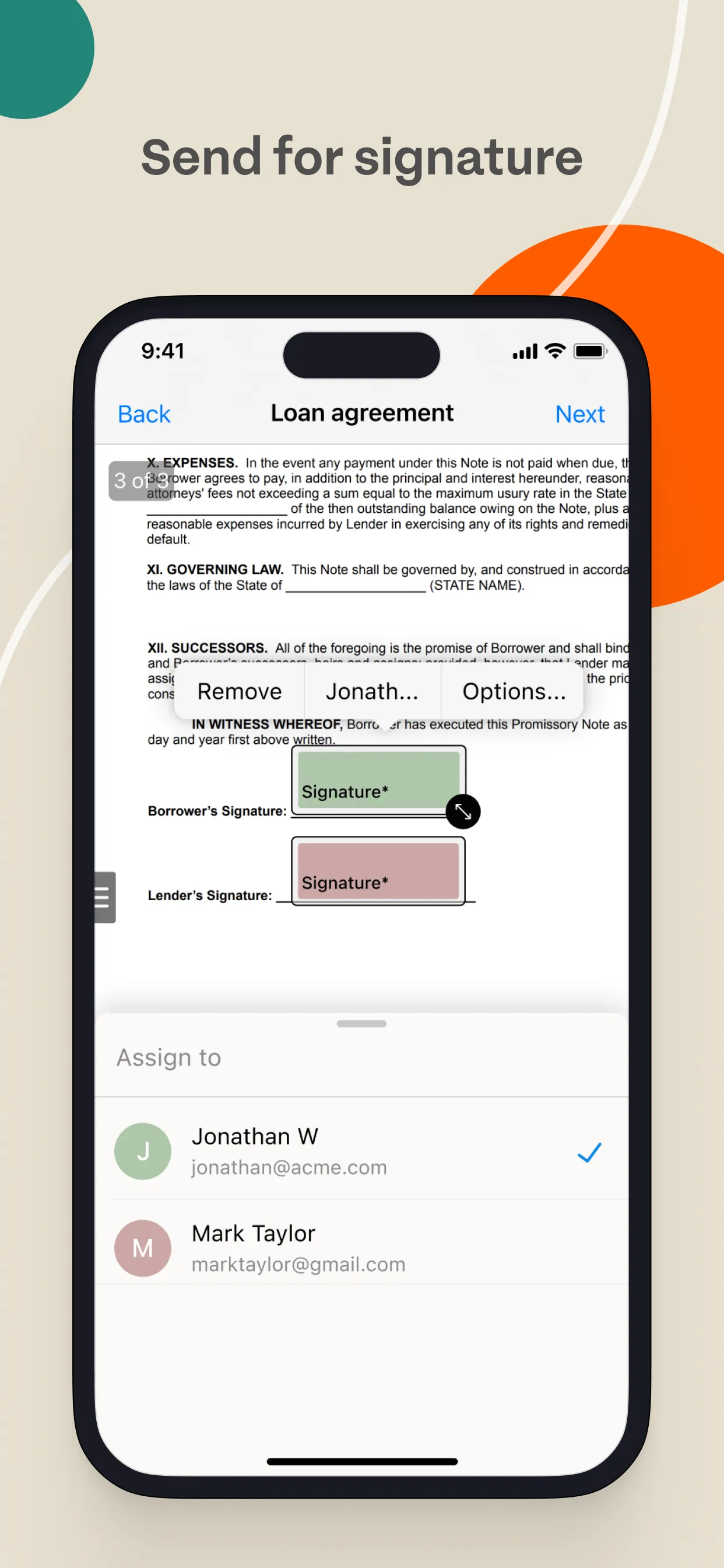 Signeasy－Sign & Send Documents iphone screenshot 3