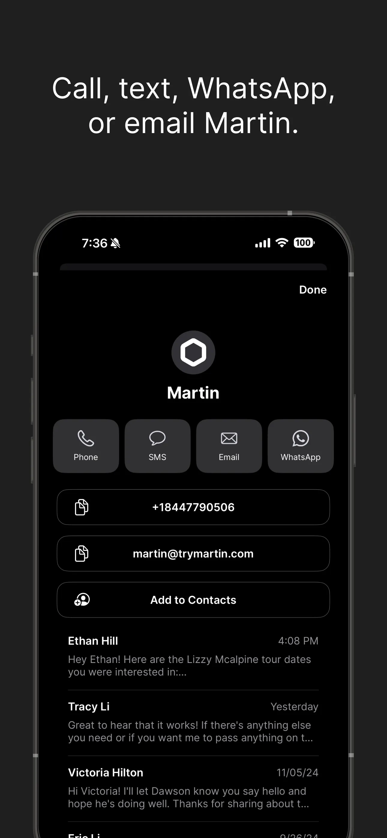 Martin: Personal Assistant iphone screenshot 2