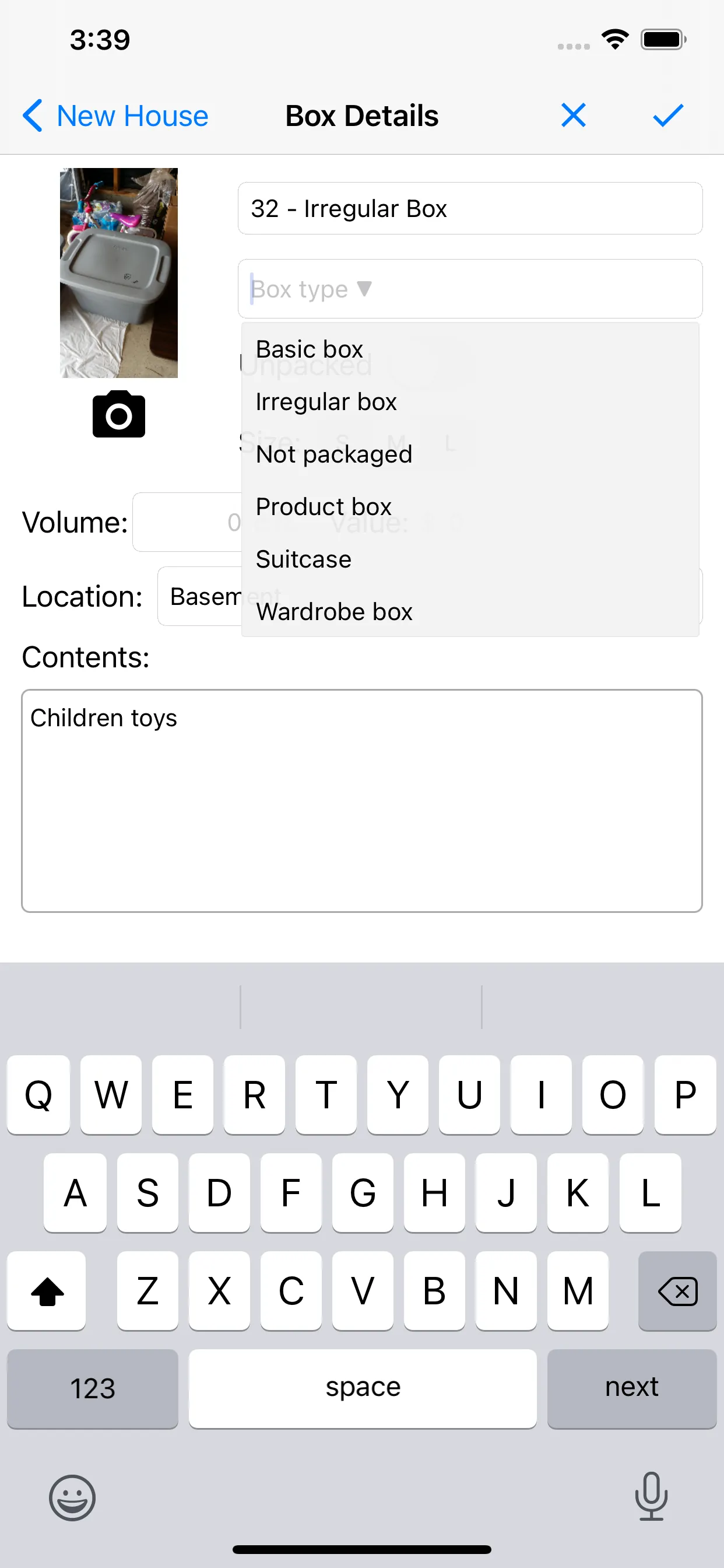 Moving Organizer Lite iphone screenshot 4