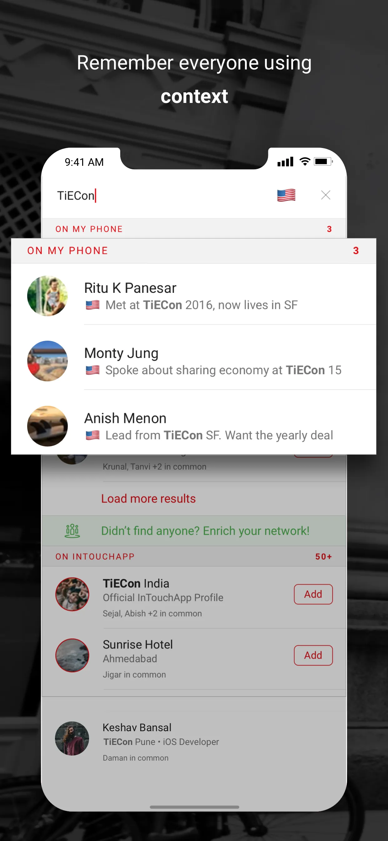 IT Contacts Manager iphone screenshot 1