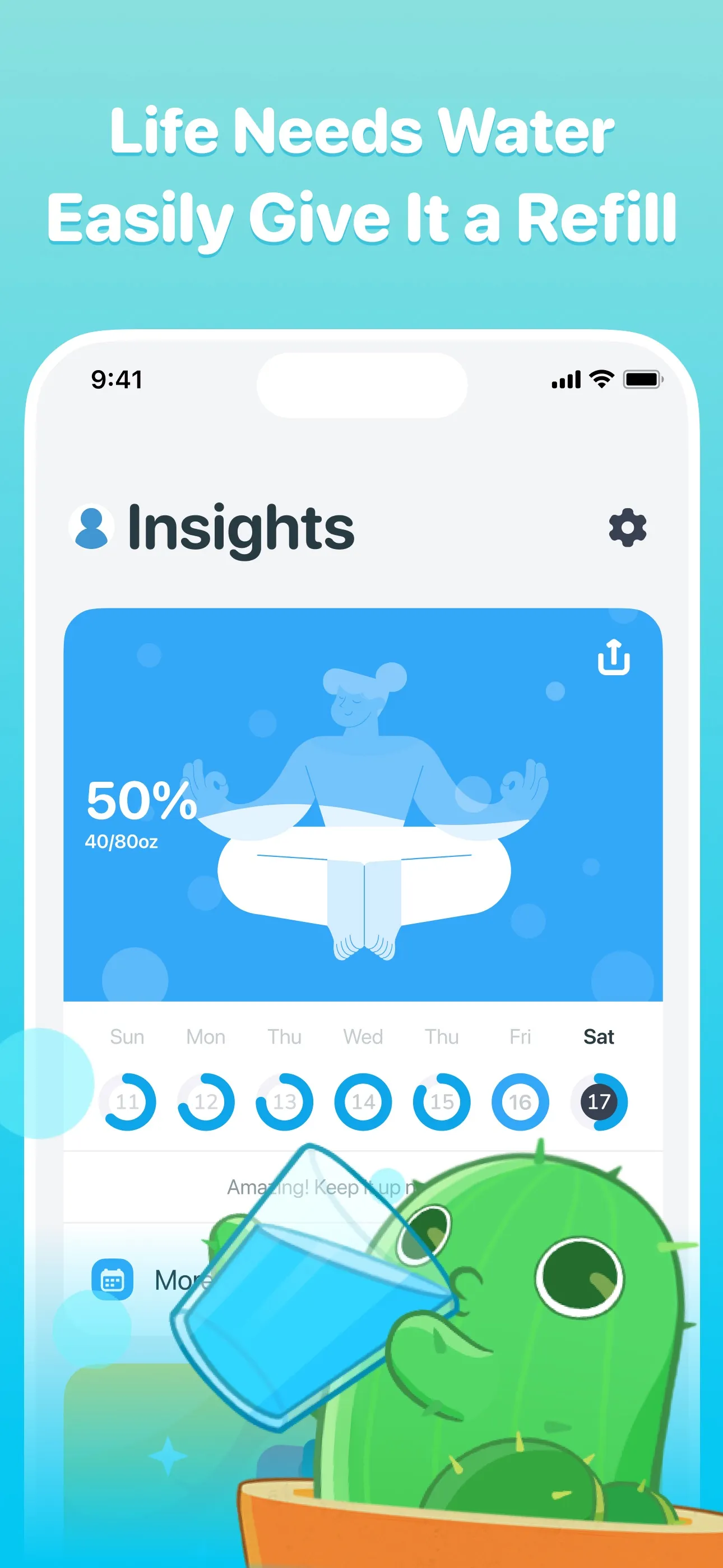 Plant Nanny Cute Water Tracker iphone screenshot 4