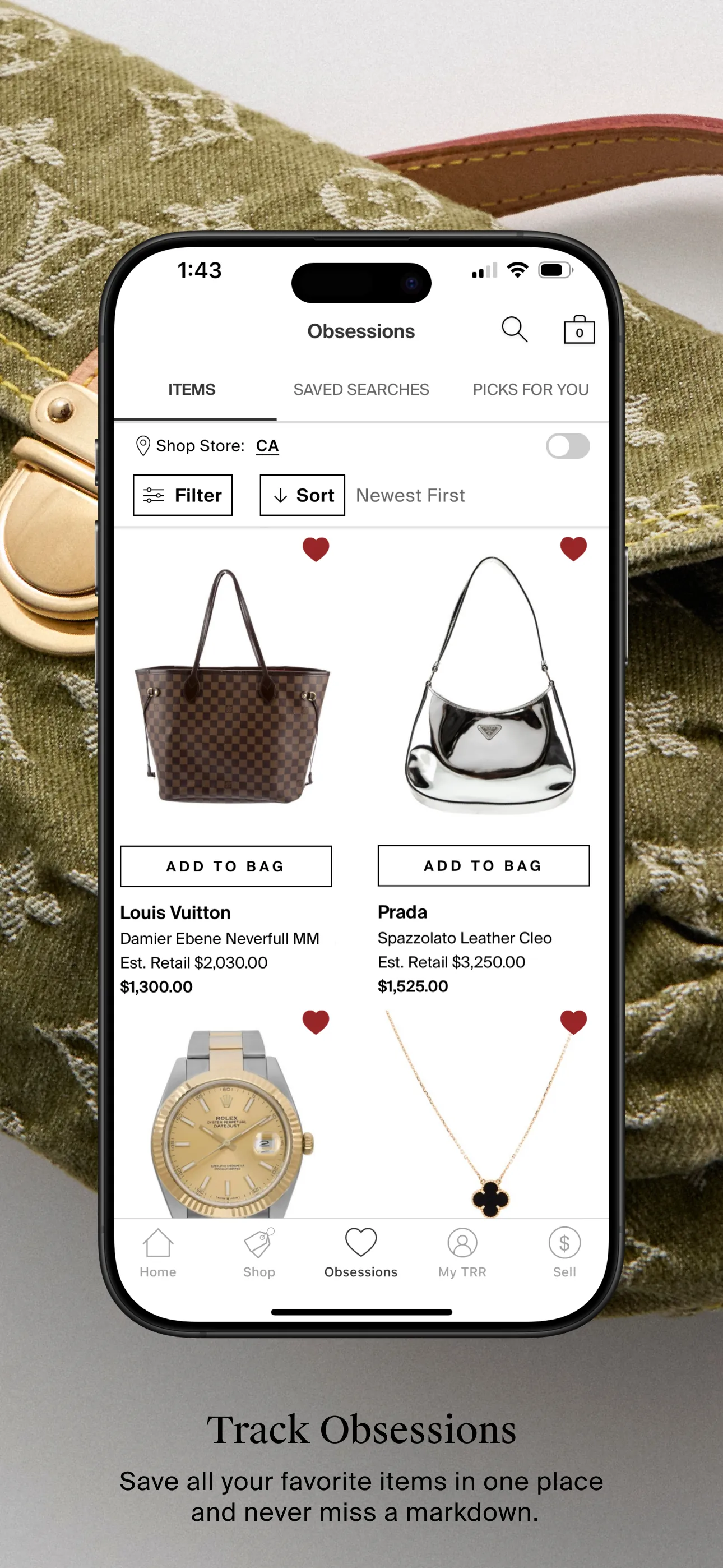 The RealReal - Buy+Sell Luxury iphone screenshot 5