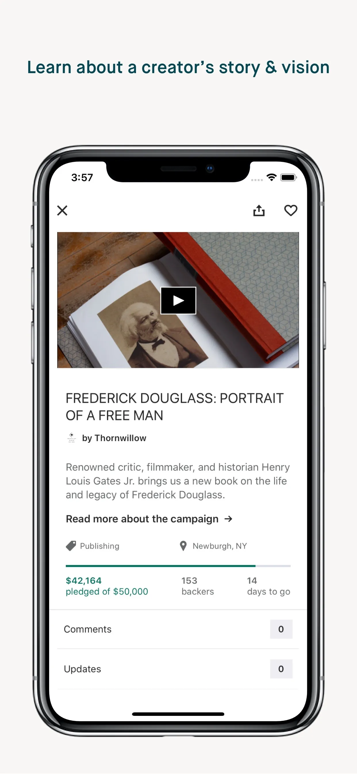 Kickstarter iphone screenshot 3