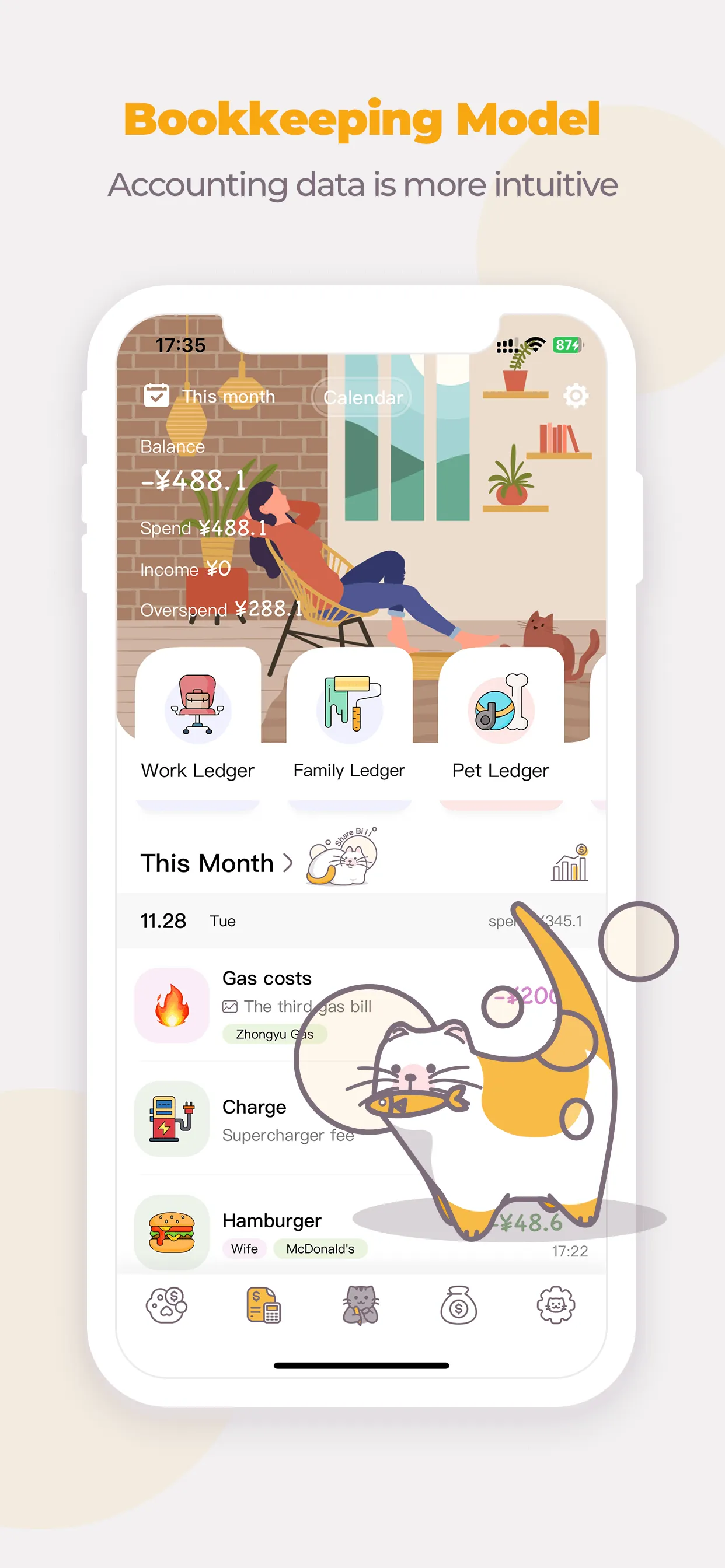 Money Cats - Bookkeeping Cost iphone screenshot 5