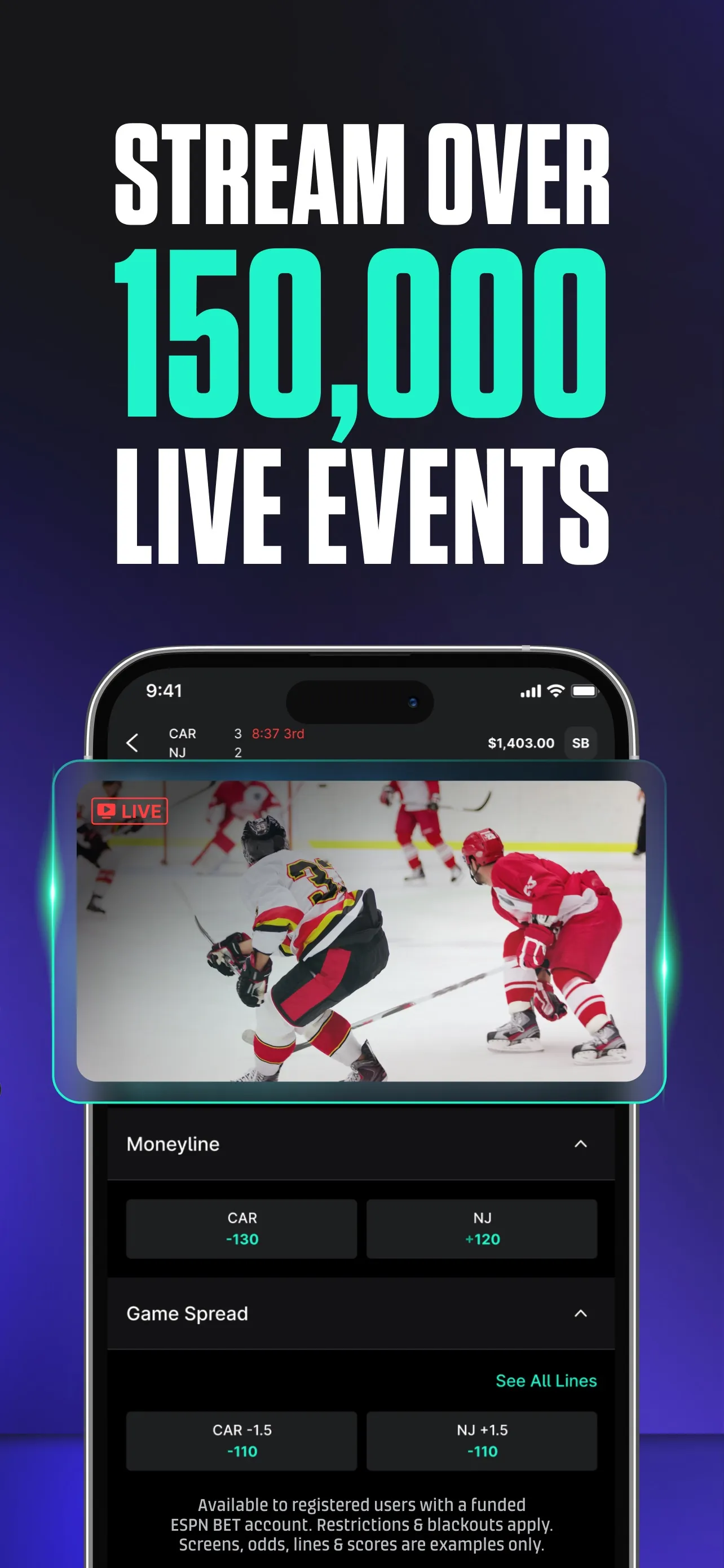 ESPN BET Sportsbook iphone screenshot 5