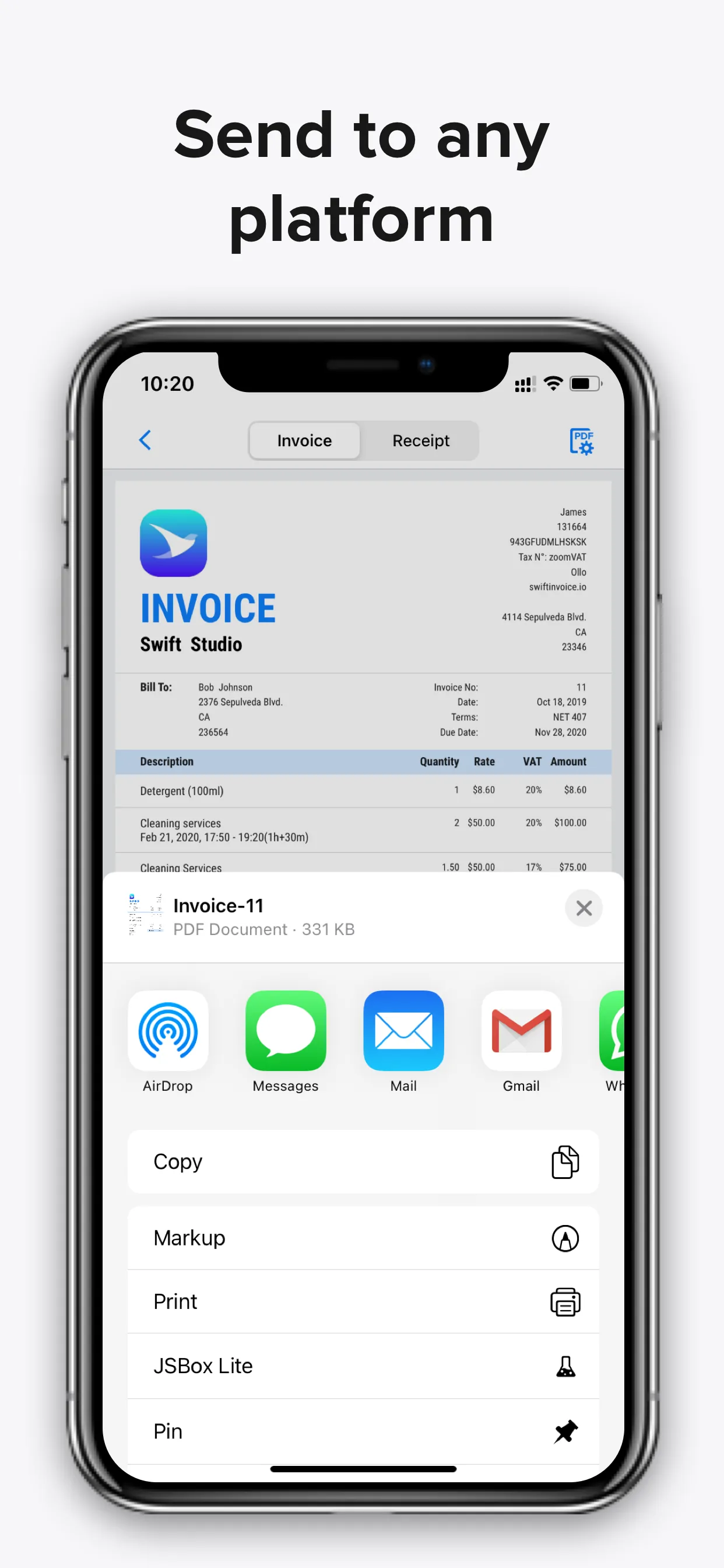 Swift Invoice, Invoice Maker, iphone screenshot 5