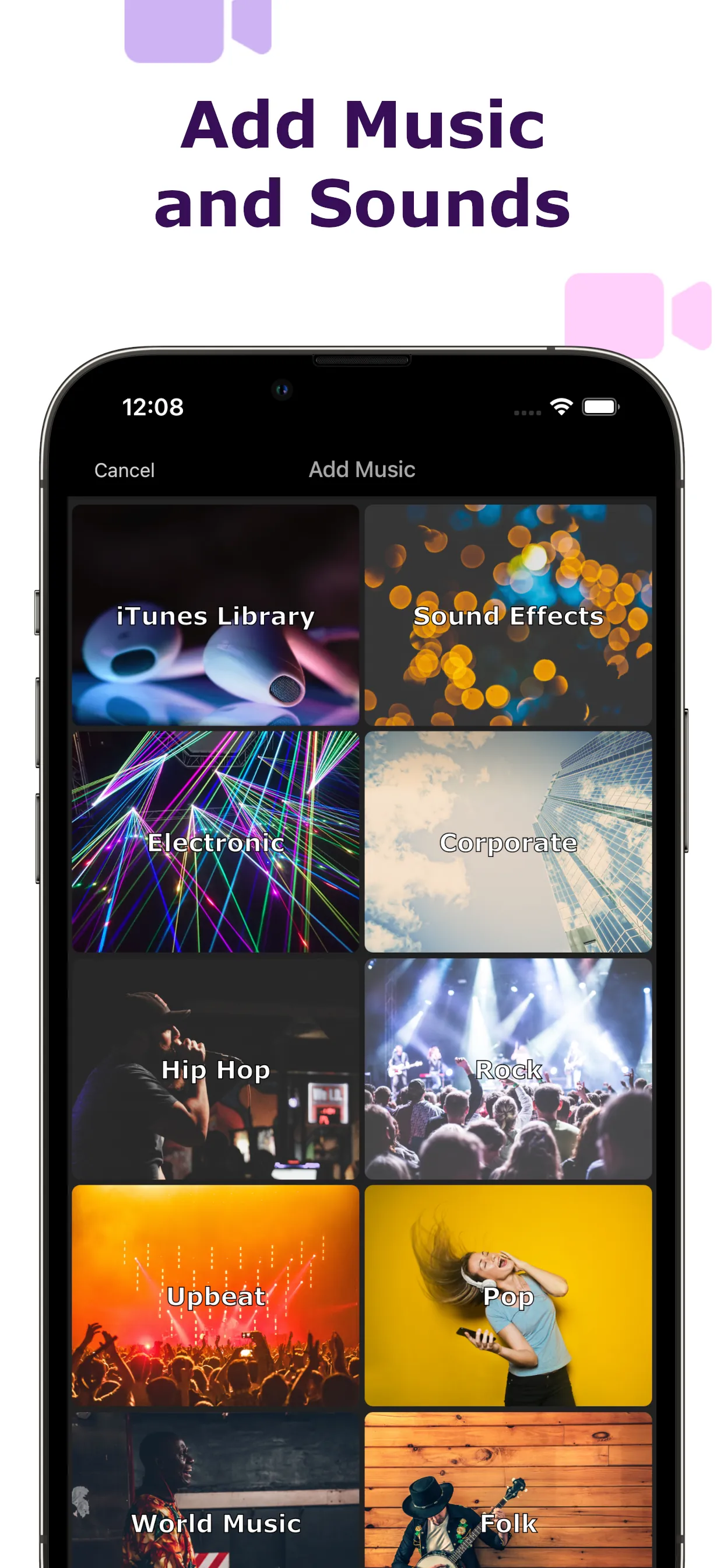 Add Photos and Music to Video iphone screenshot 1