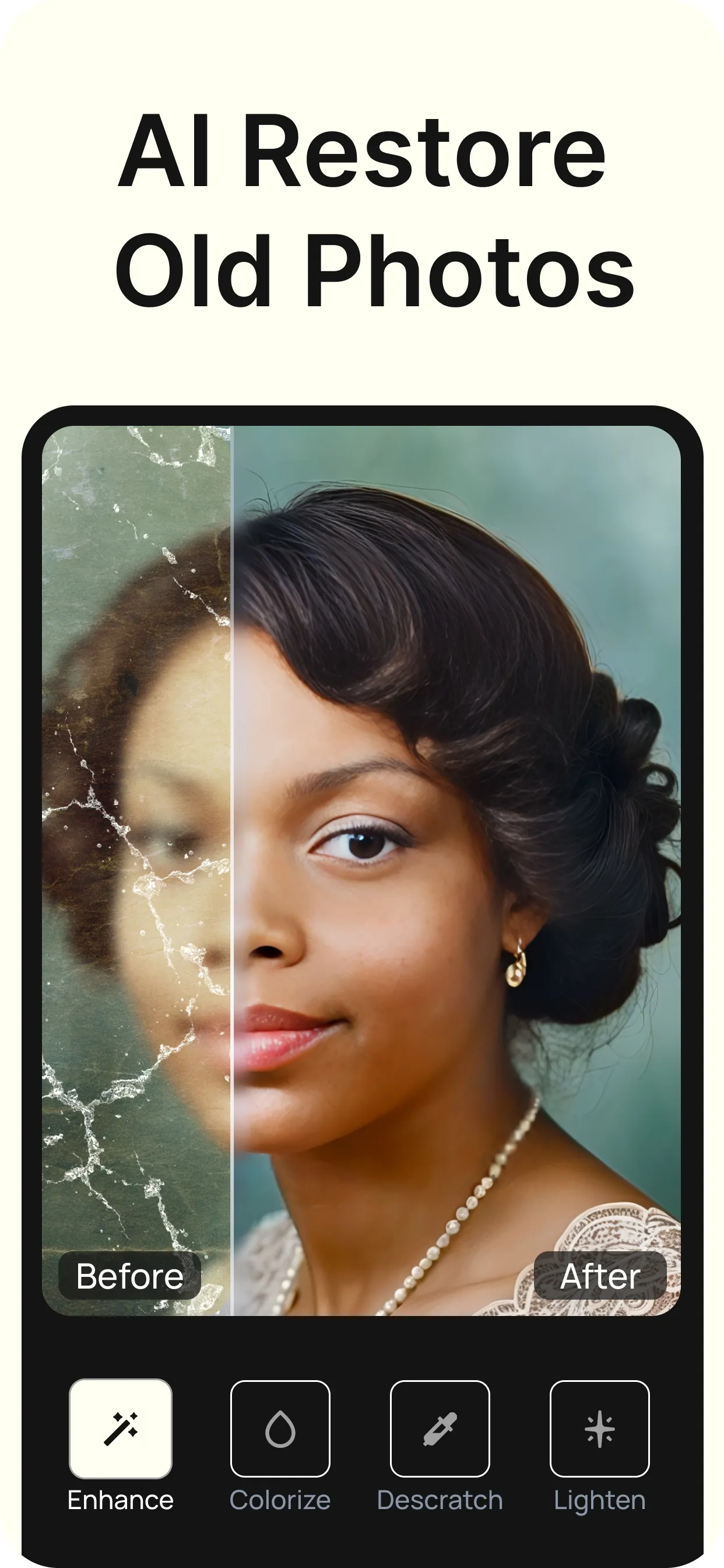 Renew - Restore Old Photos AI iphone screenshot 2