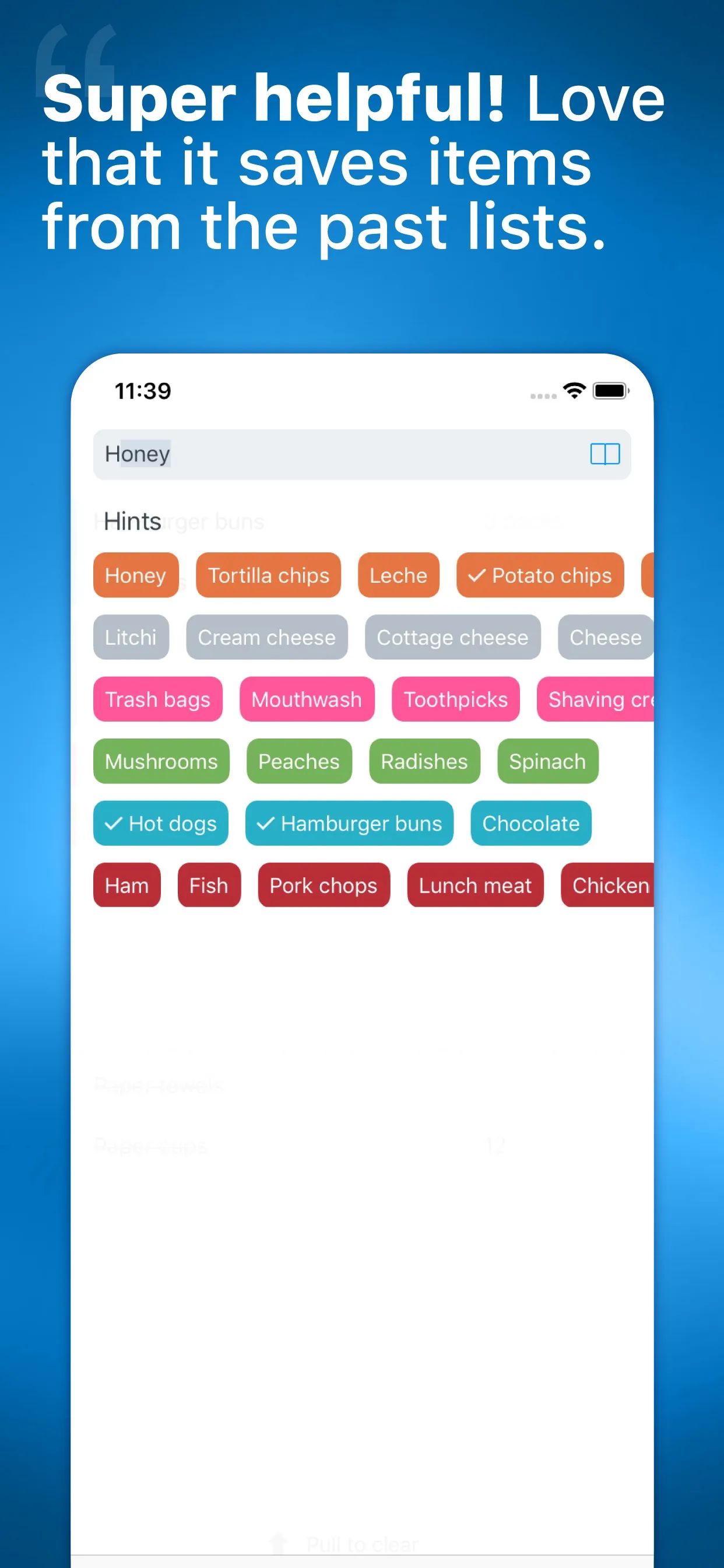 Grocery List with Sync iphone screenshot 2