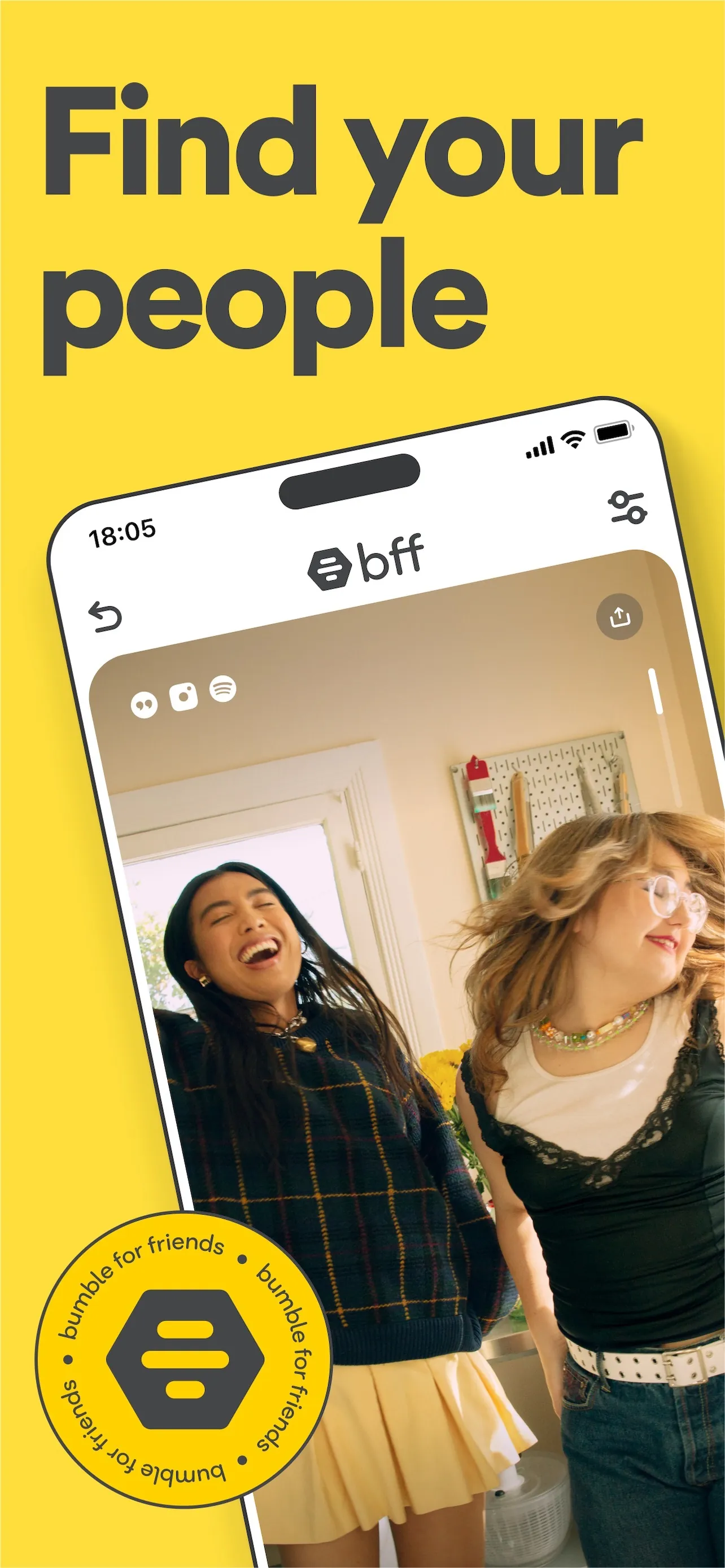 Bumble For Friends: Meet IRL iphone screenshot 1