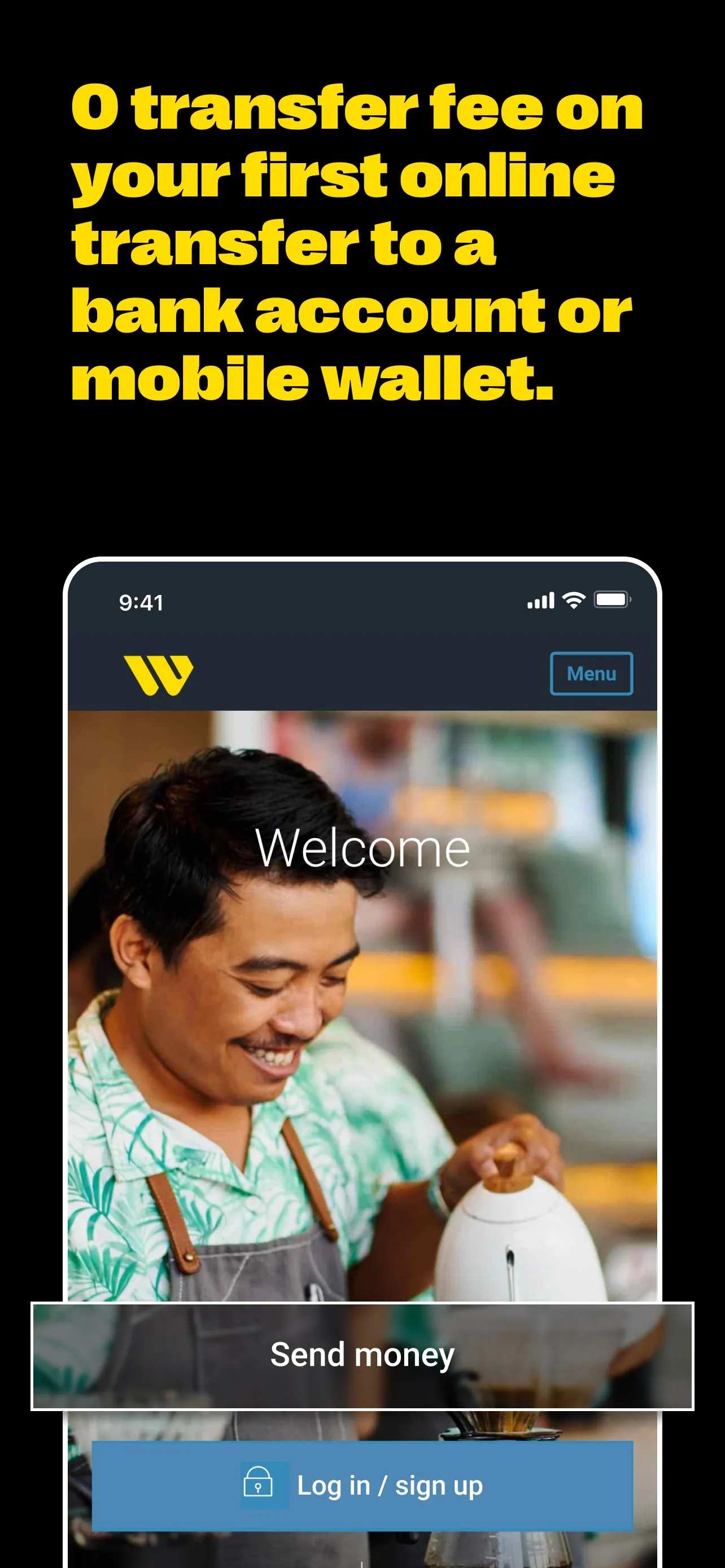 Western Union Send Money Now iphone screenshot 1