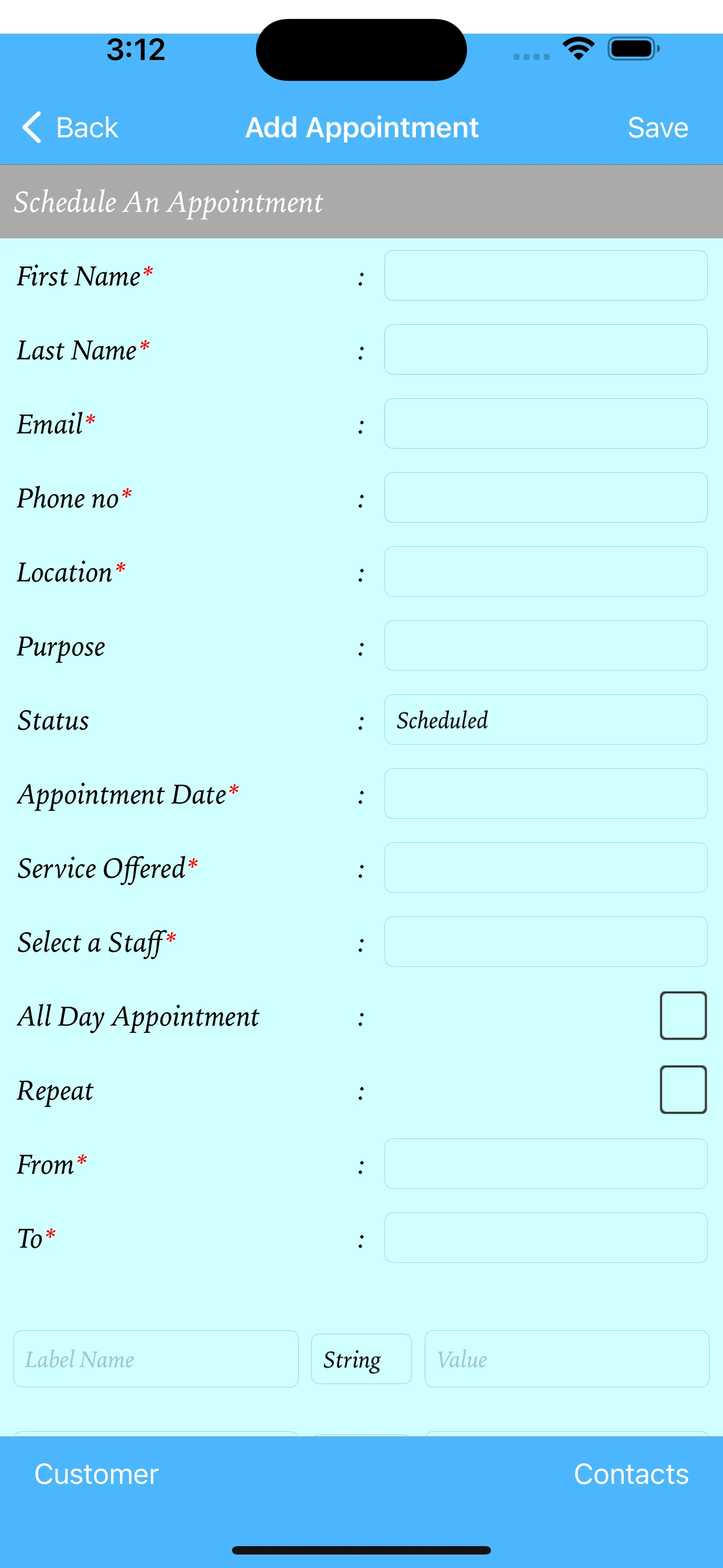 Appointment Scheduler iphone screenshot 3