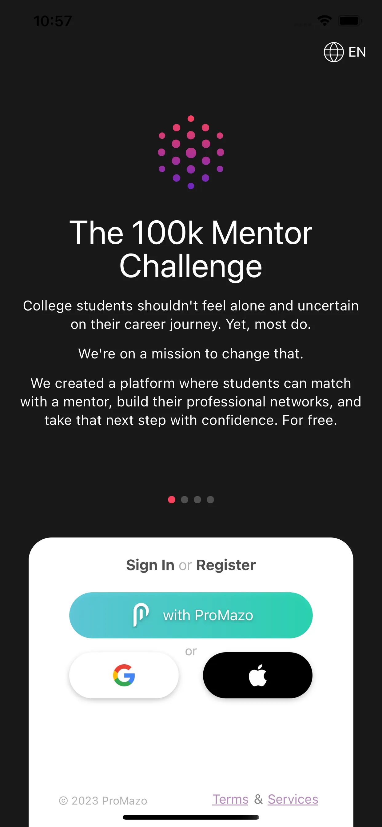 100k Mentor Challenge iphone screenshot 4