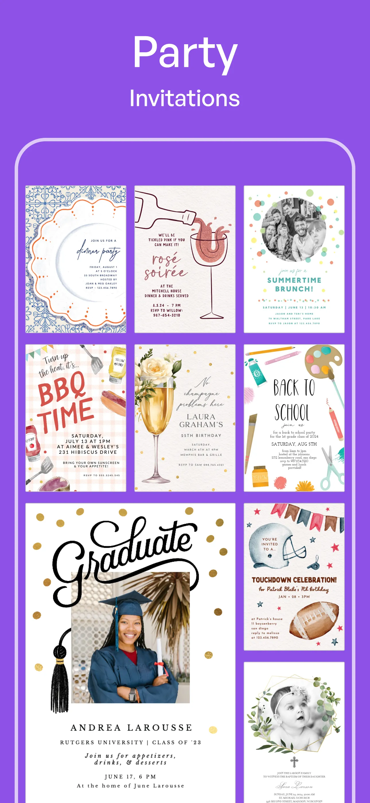 Invitation Maker: Cards & RSVP iphone screenshot 8
