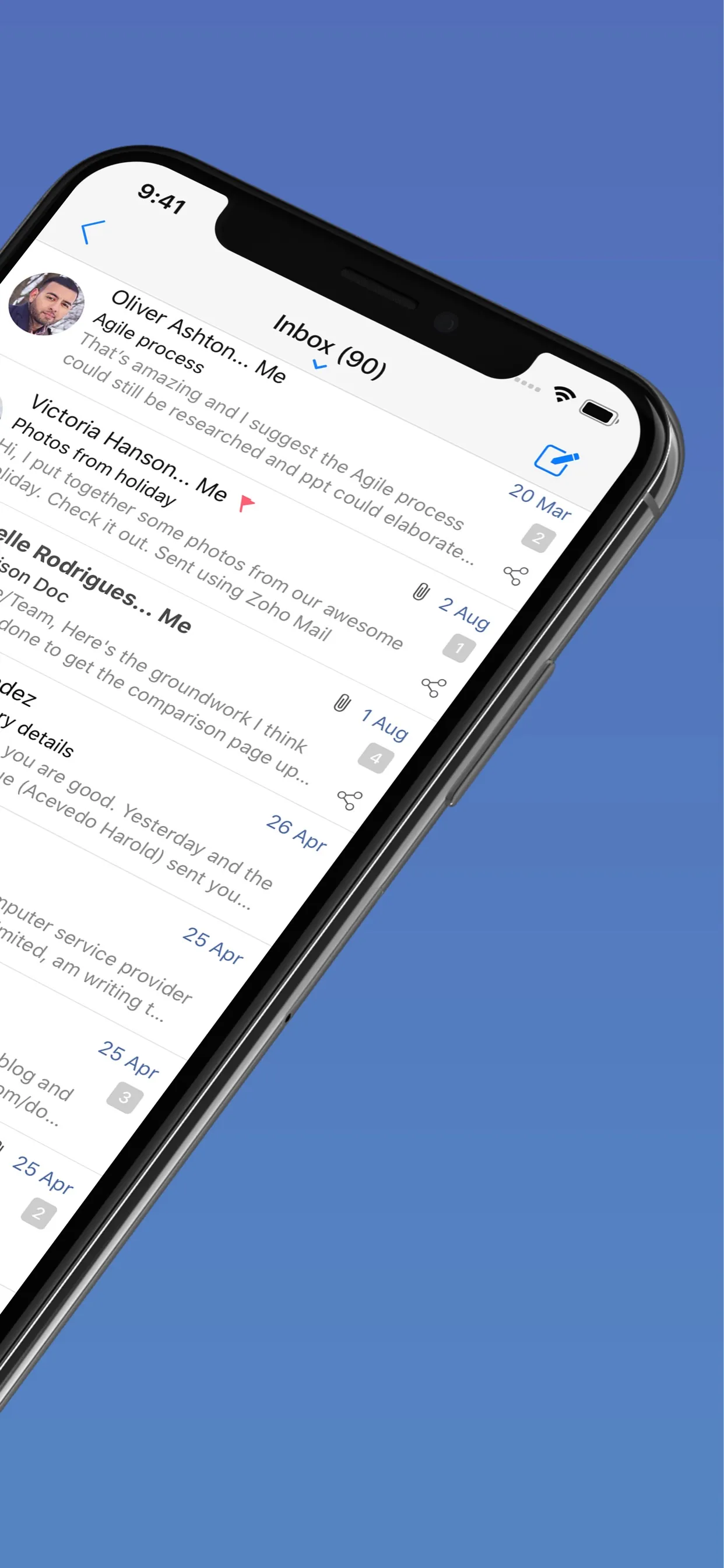 Zoho Mail - Email and Calendar iphone screenshot 2