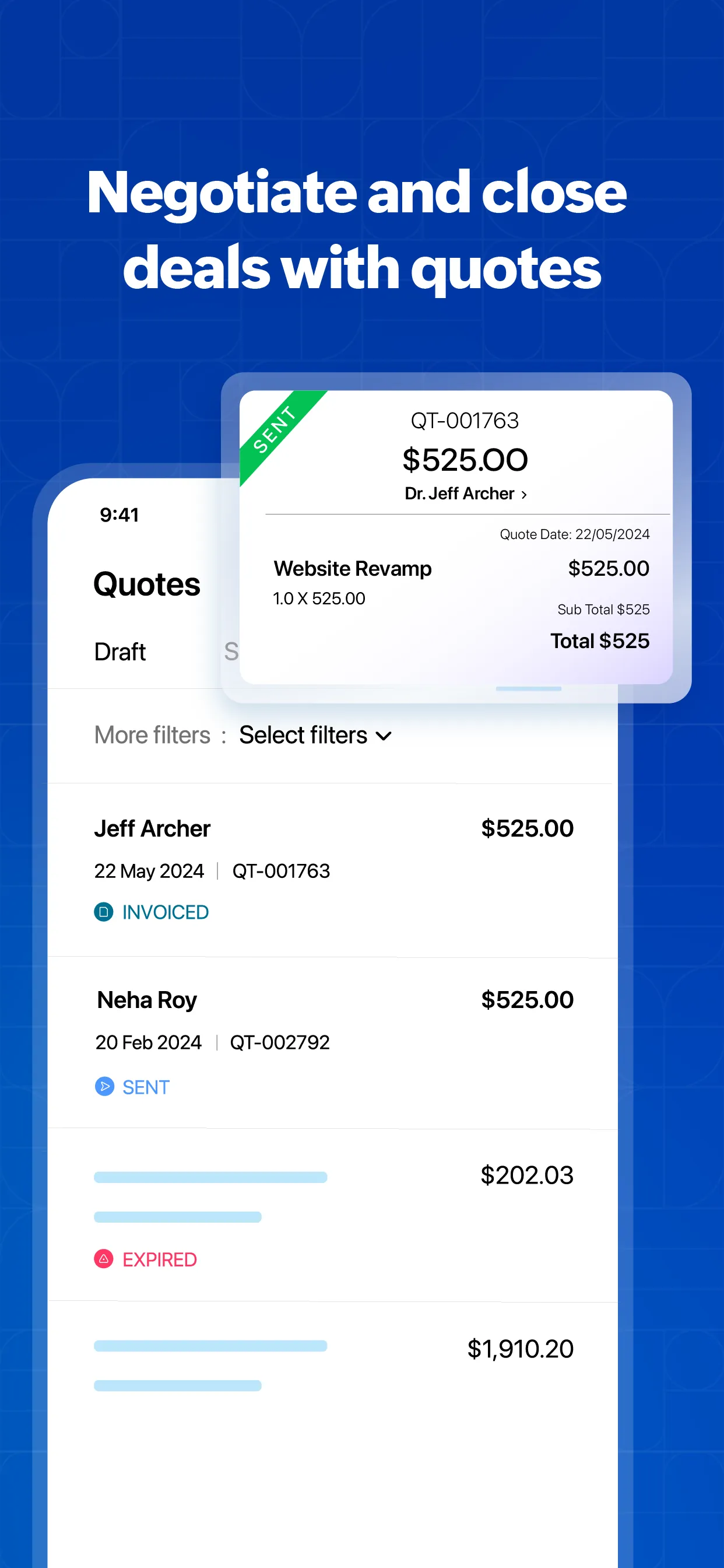 Zoho Invoice Maker App iphone screenshot 9