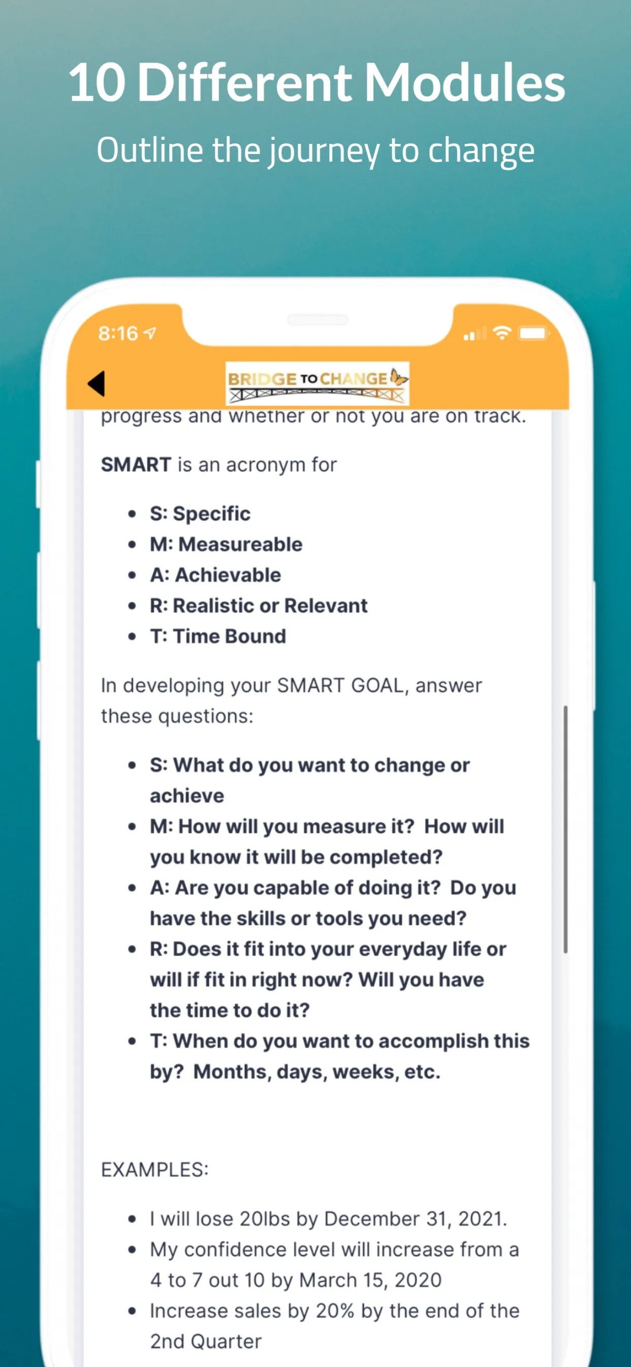 Bridge To Change - Life Coach iphone screenshot 7