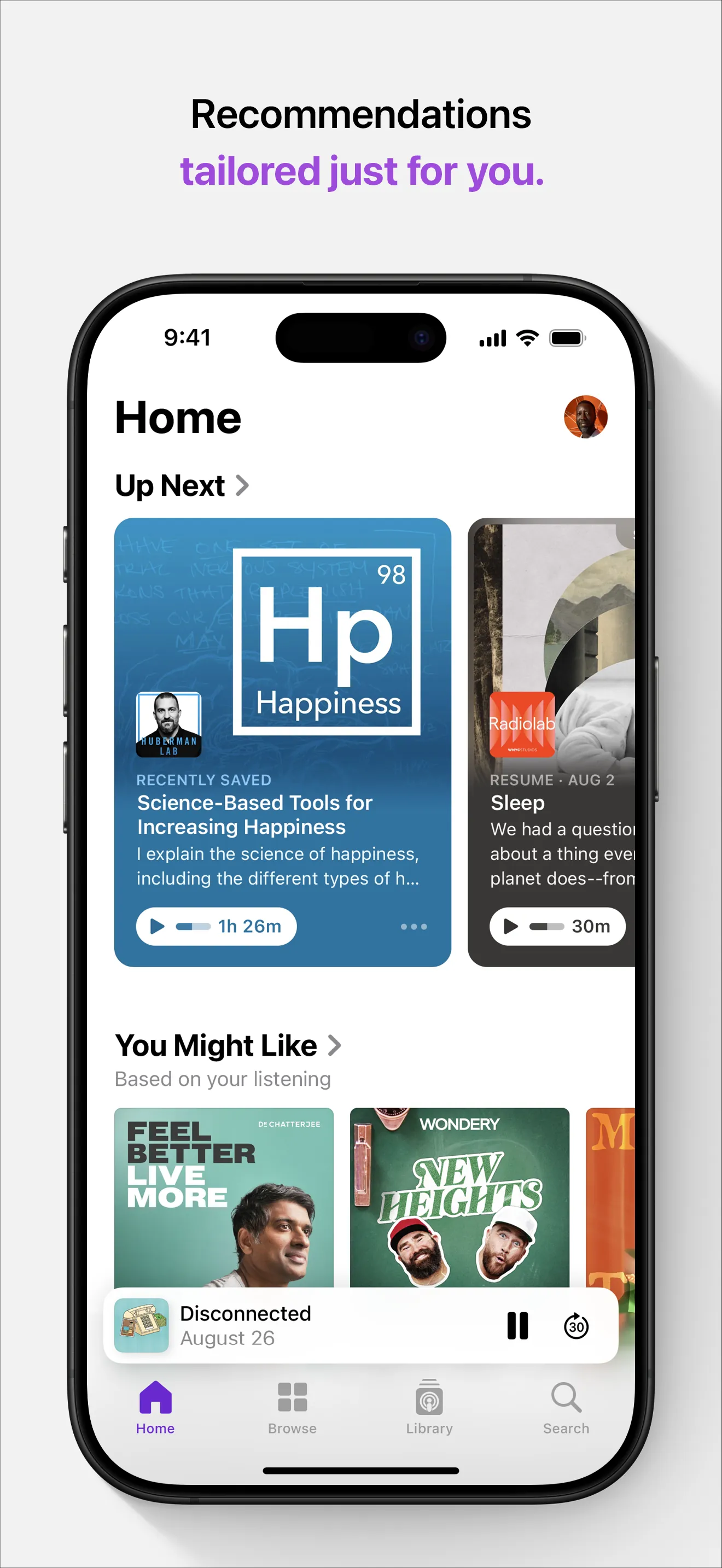 Apple Podcasts iphone screenshot 1