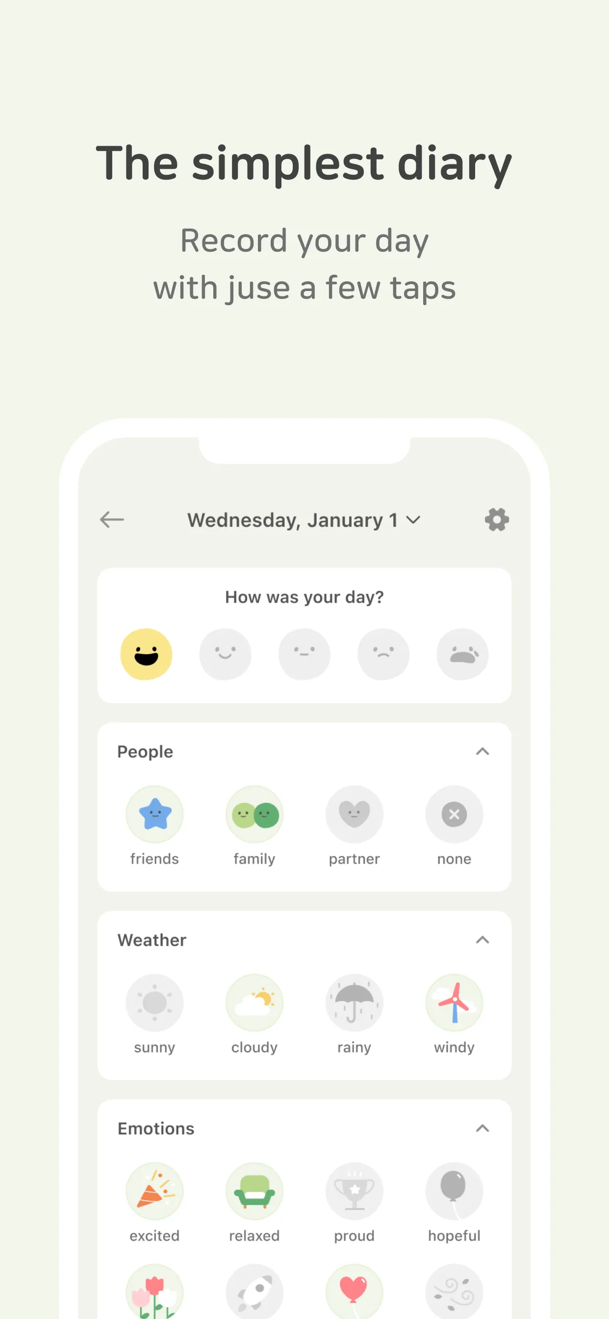 DailyBean - simplest journal iphone screenshot 2